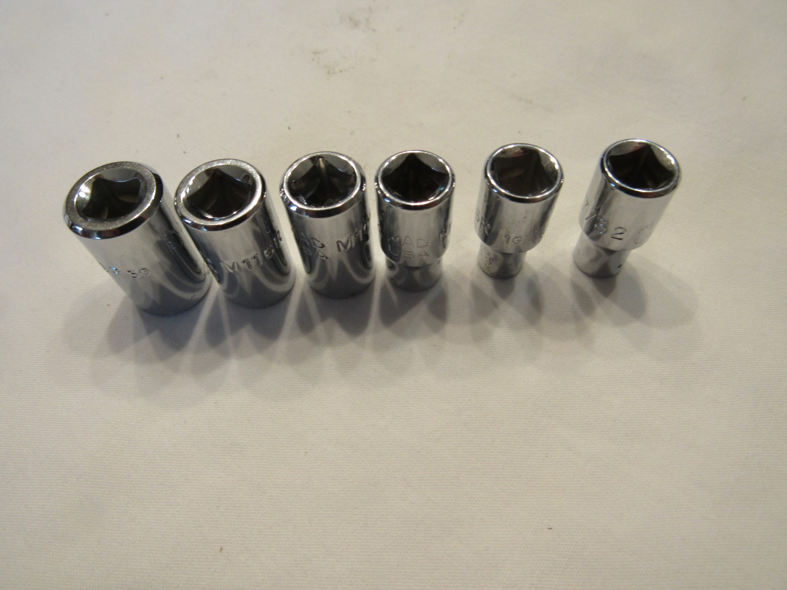 MAC TOOLS 7pc 1/4” Dr. 6 PT SAE Socket Set 3/16″ TO 3/8″ (m66r-m126r & AX1)
