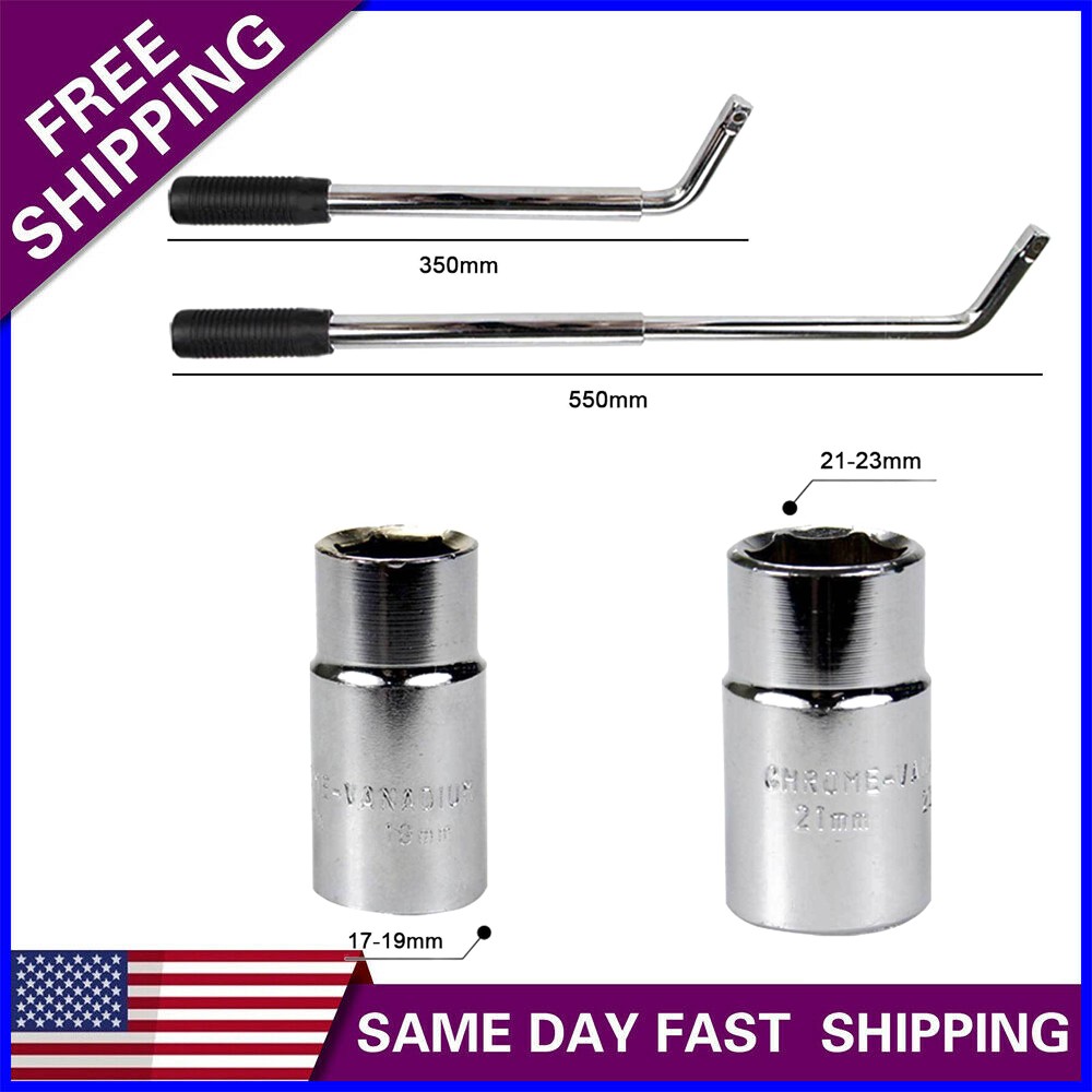 17mm 19mm 21mm 23mm Car Wheel Lug Nut Wrench Standard Sockets Extendable Spanner