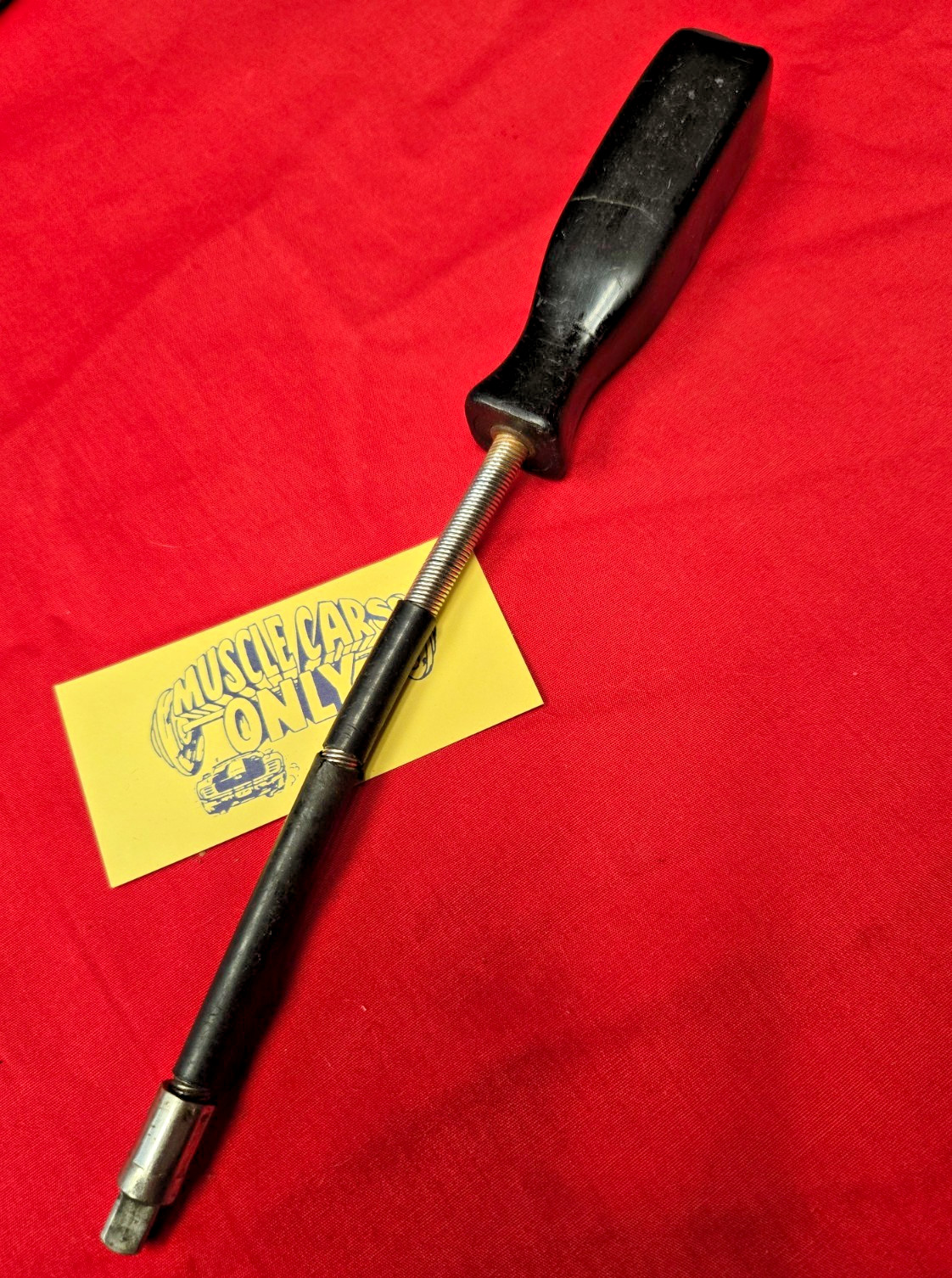 Snap On Tool Used Black Hard Handle 1/4 Inch Flexible Shank Driver #TM63