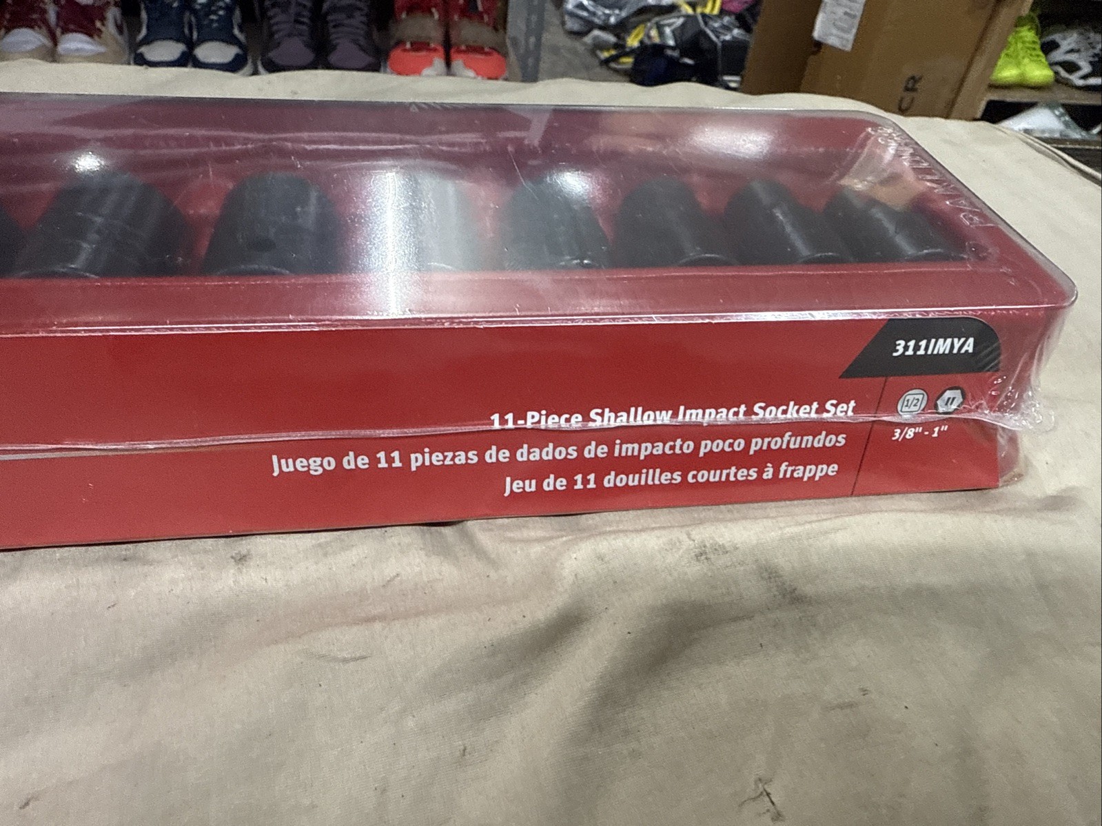 NEW Snap-on 1/2″ drive 3/8″ – 1″ 6-point Shallo Impact Socket Set 311IMYA SEALed