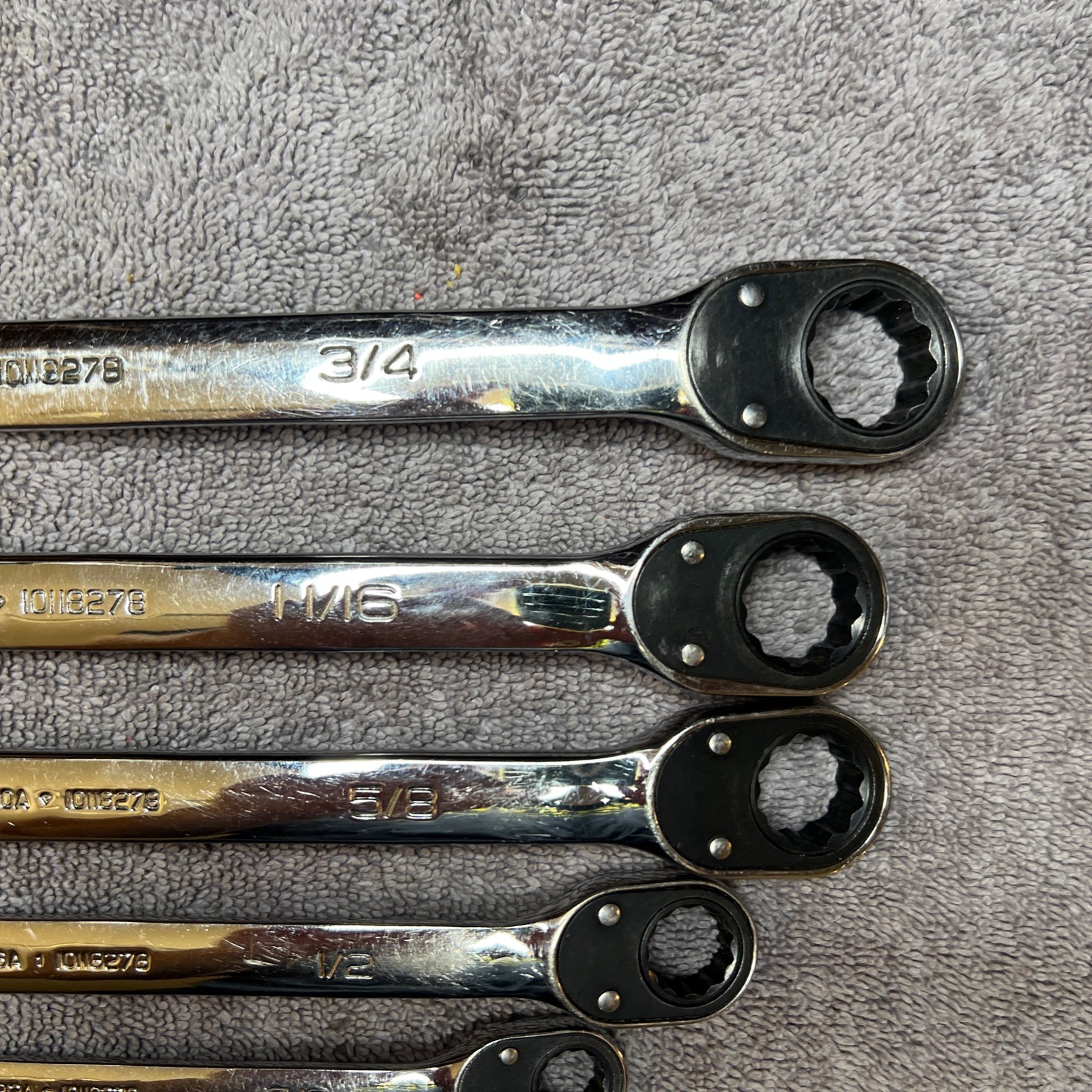 Snap On SAE Flank Drive Plus Reversible Ratcheting Combo Wrench Set (5/16-3/4″)