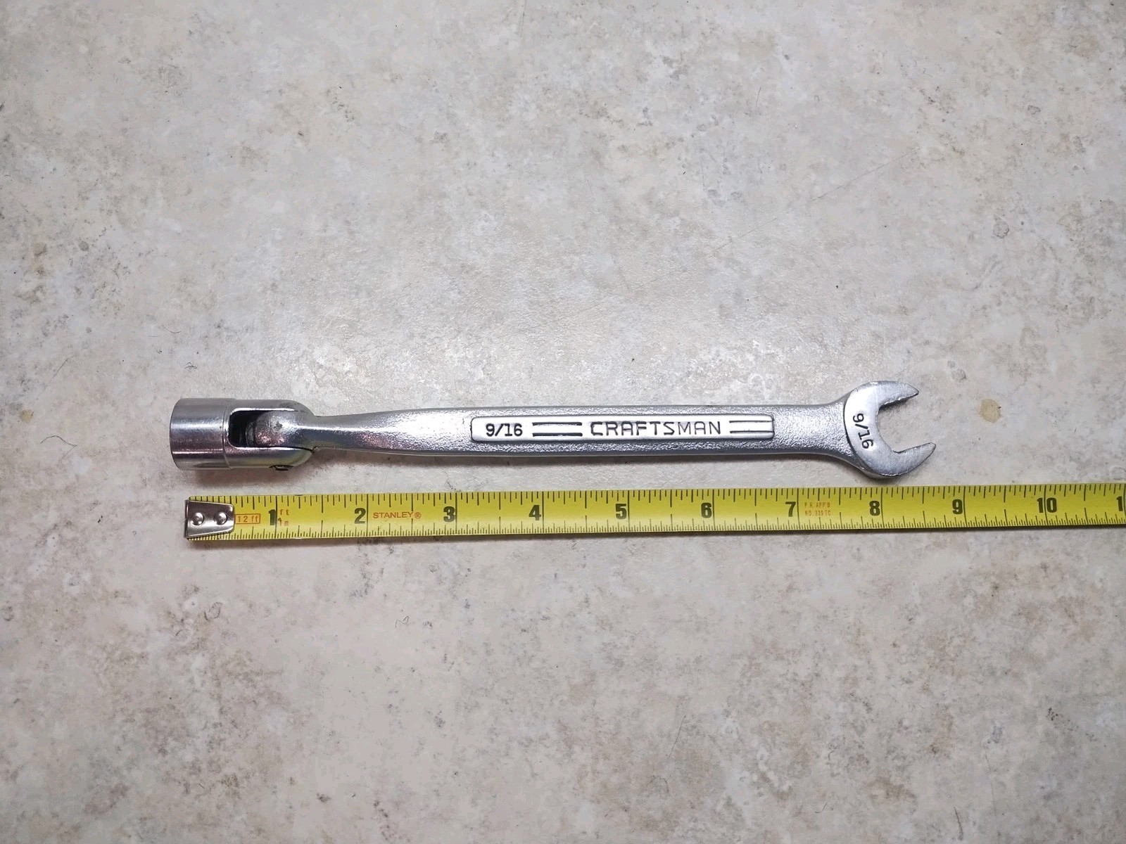 VTG Craftsman 42543 9/16″ 12pt Flex Socket Combination Wrench -V- USA