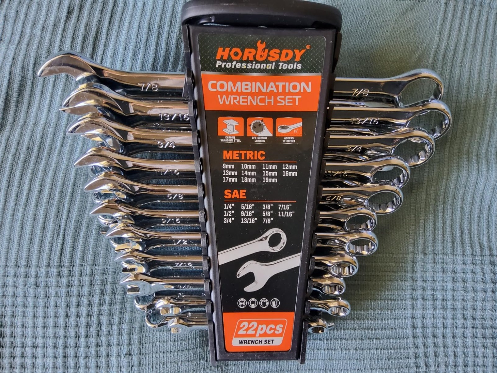 HORUSDY 12-Piece Metric Wrench Set | Combination Wrench 8mm – 19mm