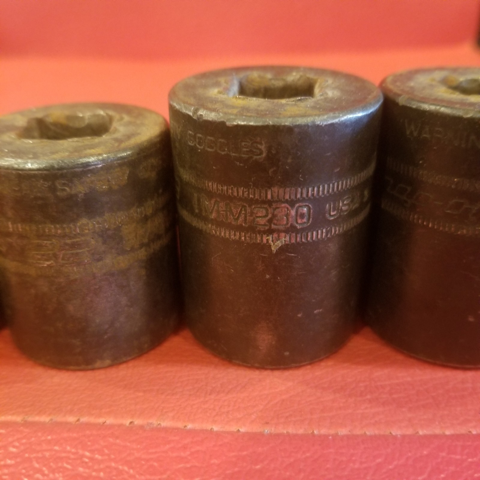 Snap On 1/2 Drive 4pc Impact Socket Set Lot 21mm-24mm IMM210-IMM240
