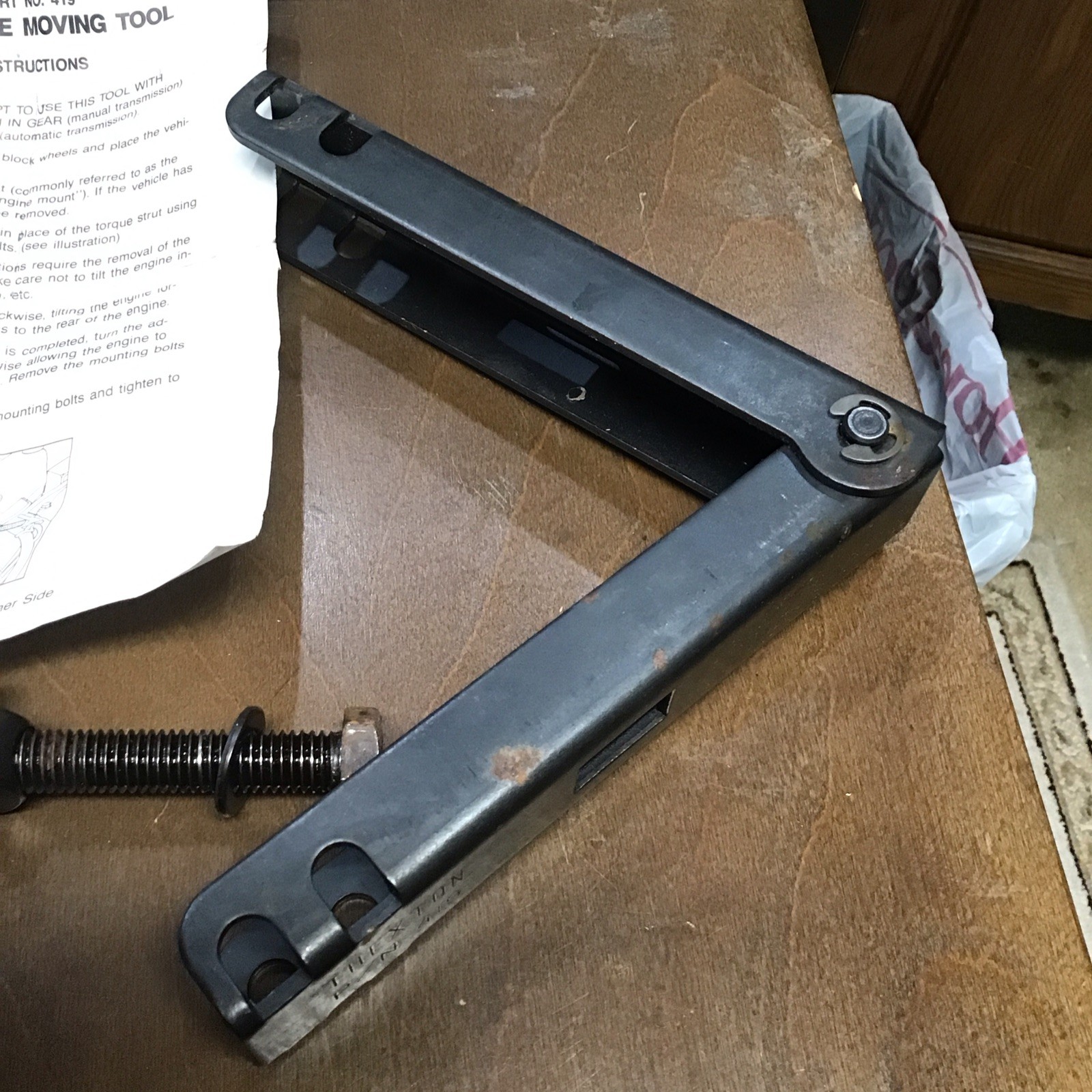Thexton 419 GM Engine Tilter Positioner Moving Tool front wheel drive dogbone