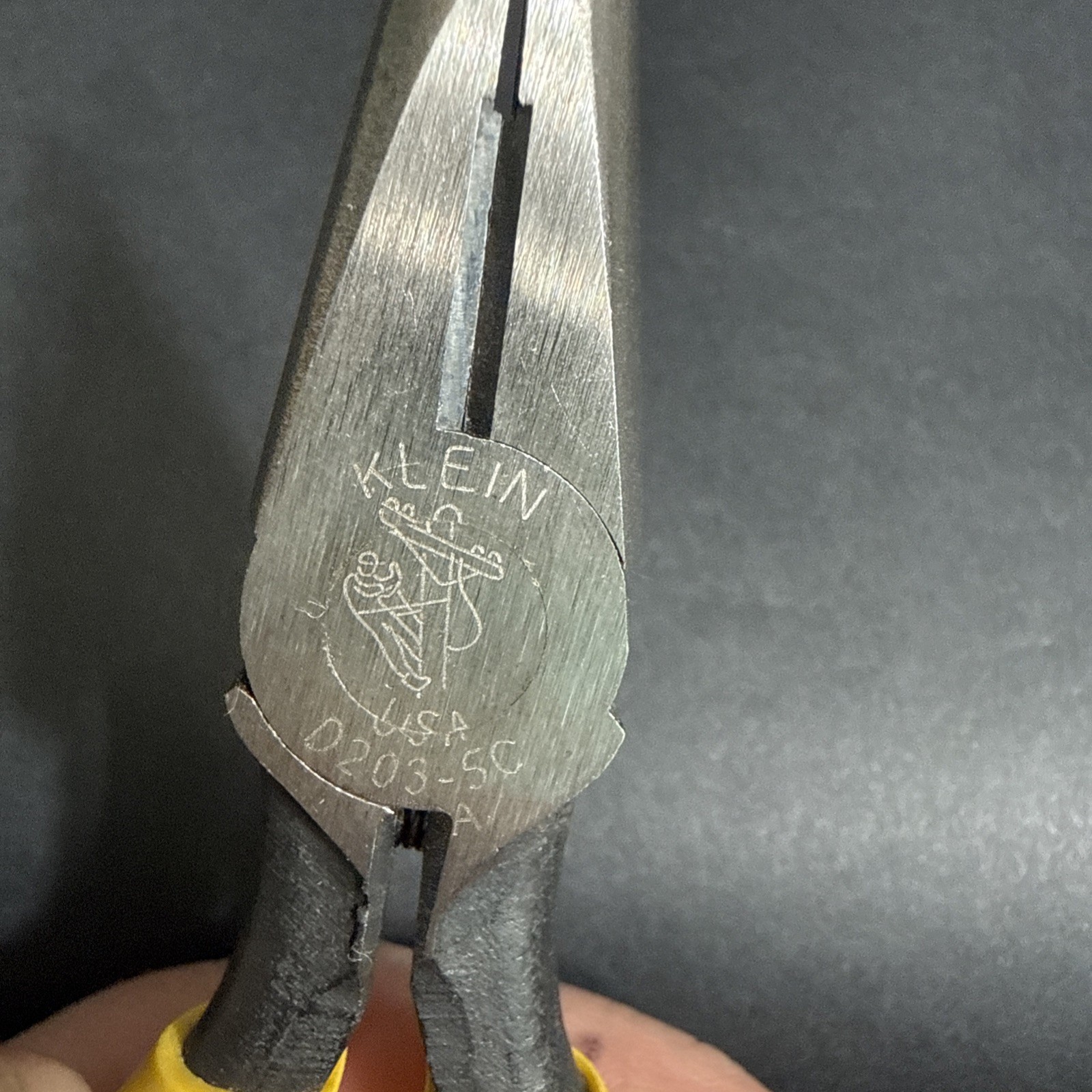 1989 VINTAGE KLEIN TOOLS NEEDLE NOSE SIDE CUTTING PLIERS D203-5C 5” NOS USA RARE
