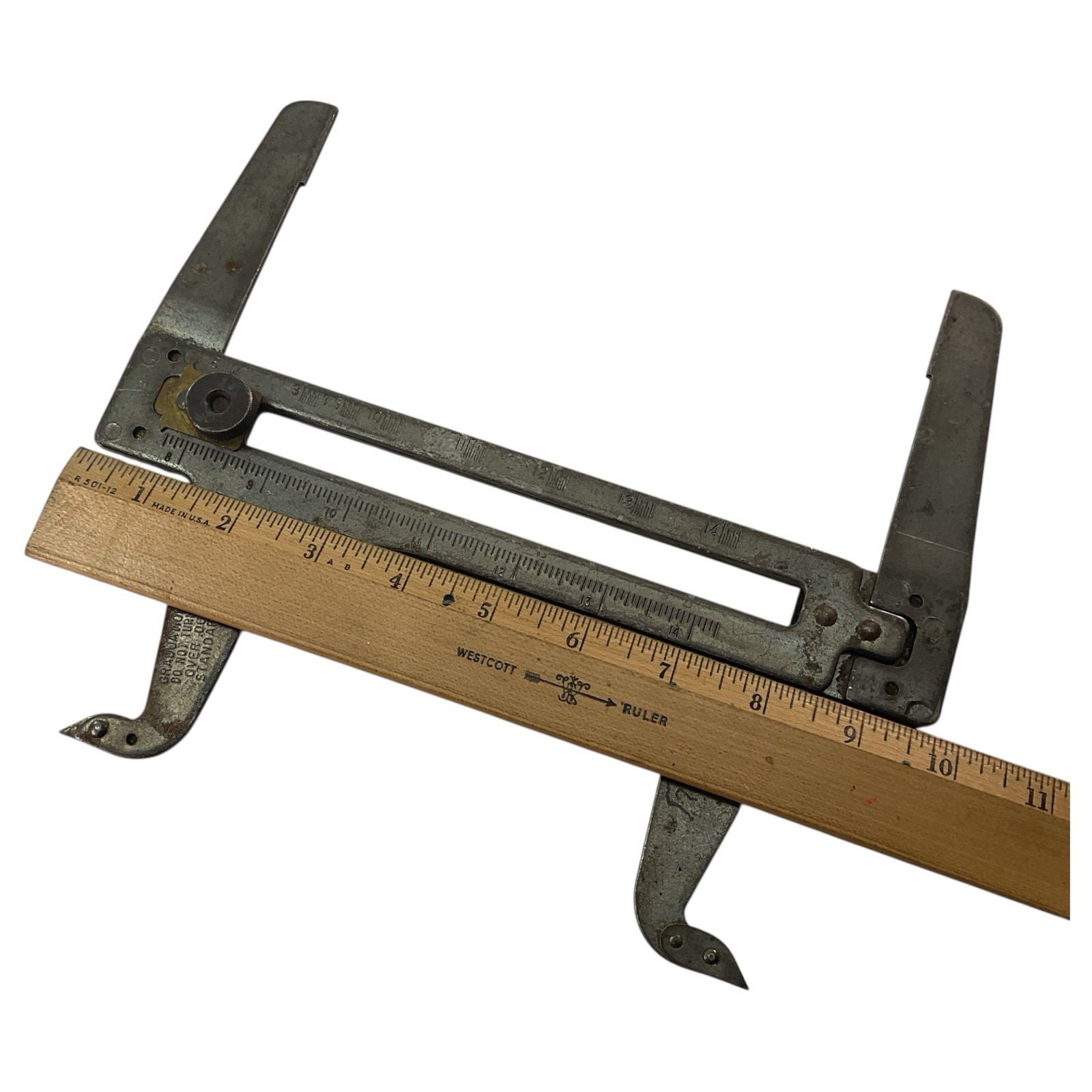K-D Tools Brake Drum Gauge 278 Adjustable ID OD Caliper Locking Ruler USA Tool