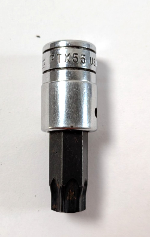 Snap-on FTX55 T55 Torx Bit Socket 3/8 Drive wb7B blu tp