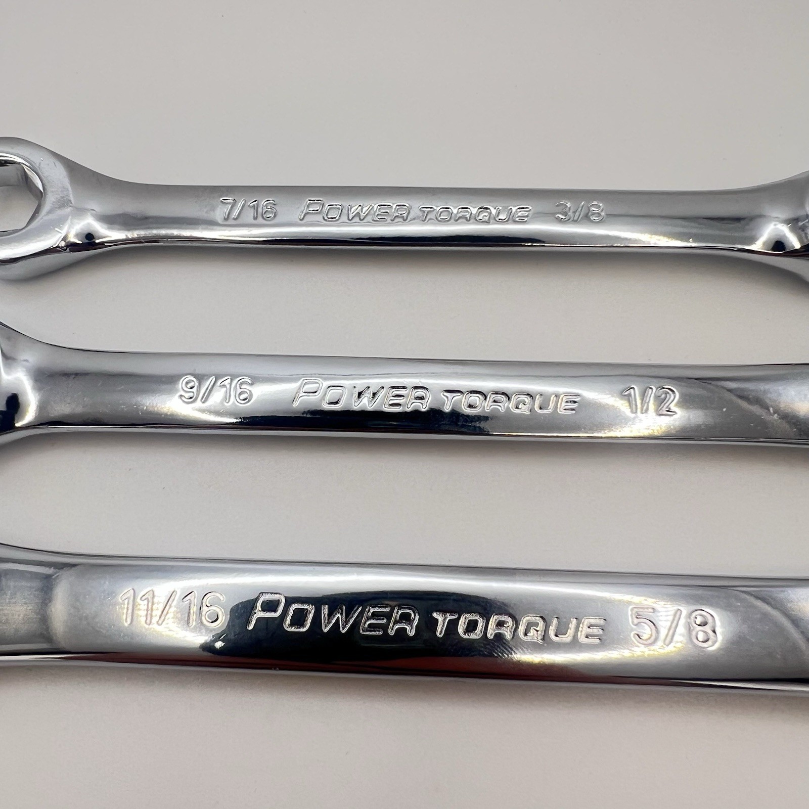 Power Torque 3pc SAE Flare Nut Wrench Set 3/8” – 11/16” Brake Line Tools GM0030