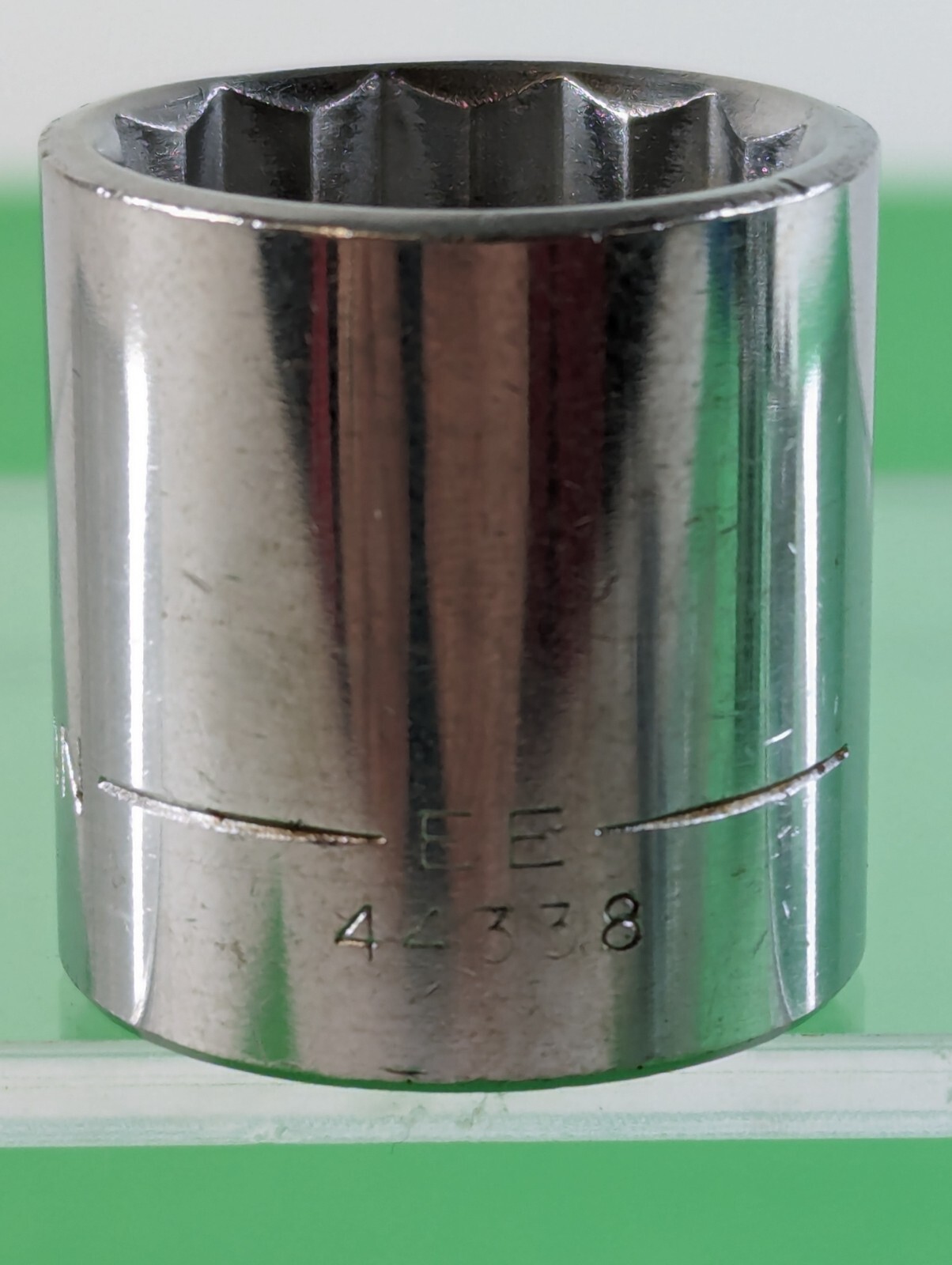 Craftsman USA 3/8in Drive 13/16 SAE Socket 12 Point Shallow Chrome Vintage 44338