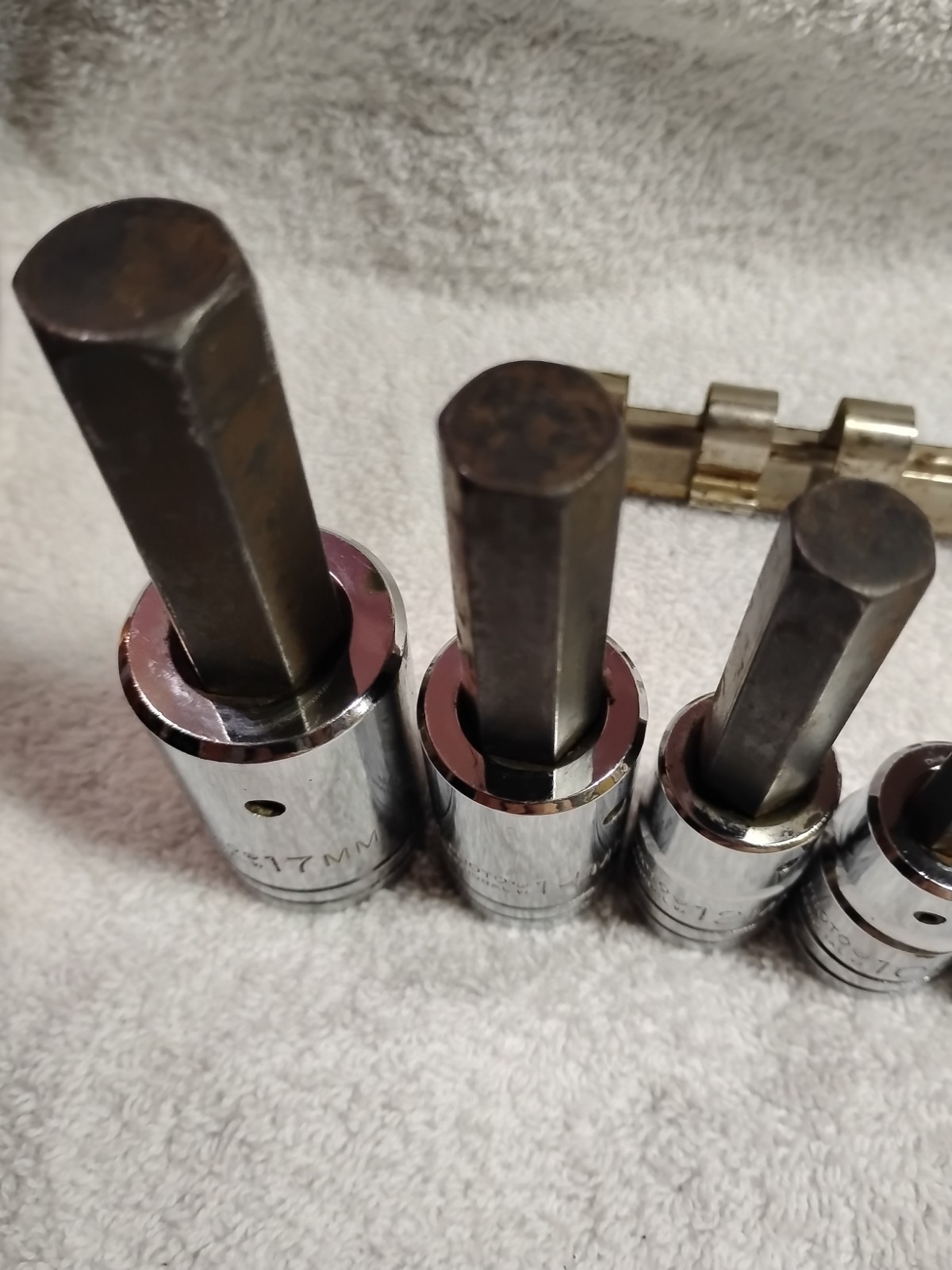 Proto Professional 1/2″ Drive Hex Bit 17,14,12,10,8mm With Socket Rail