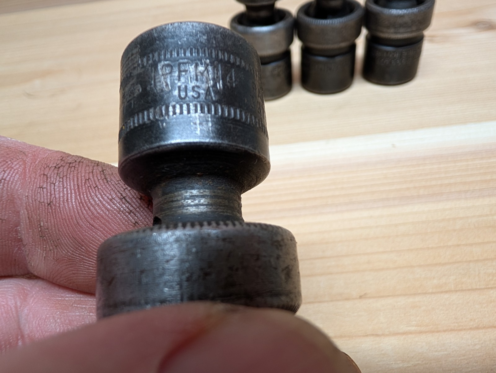 8 Piece Set Snap On 3/8″ Drive Impact Swivels Shallow Metric IPFM 10,12-17,19mm