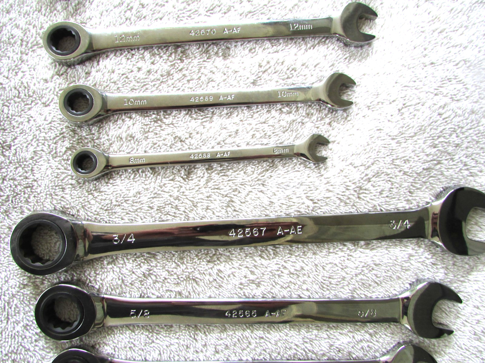 Craftsman 14 pc Wrench Set ~7 A-AE SAE~ 7 A-AF Metric Polished Chrome Ratcheting