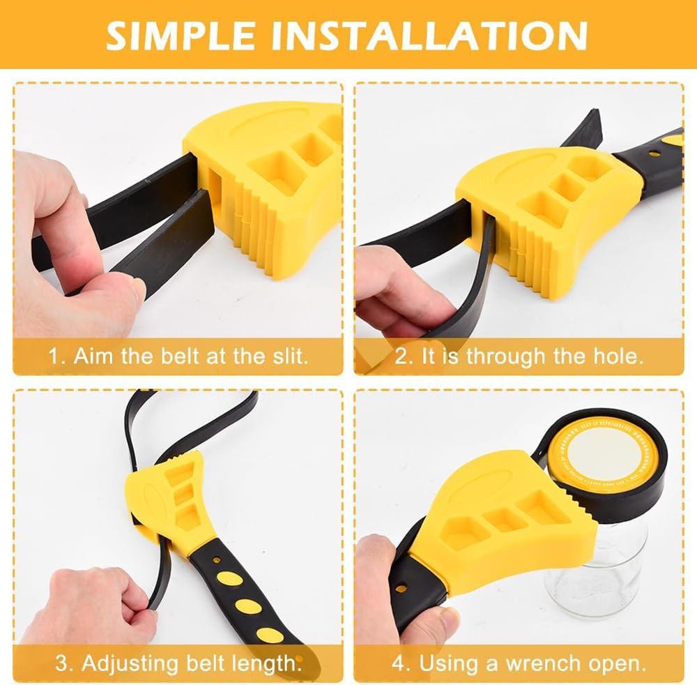 6 Inch Adjustable Strap Wrench Oil Filter Remover Spanner Tool