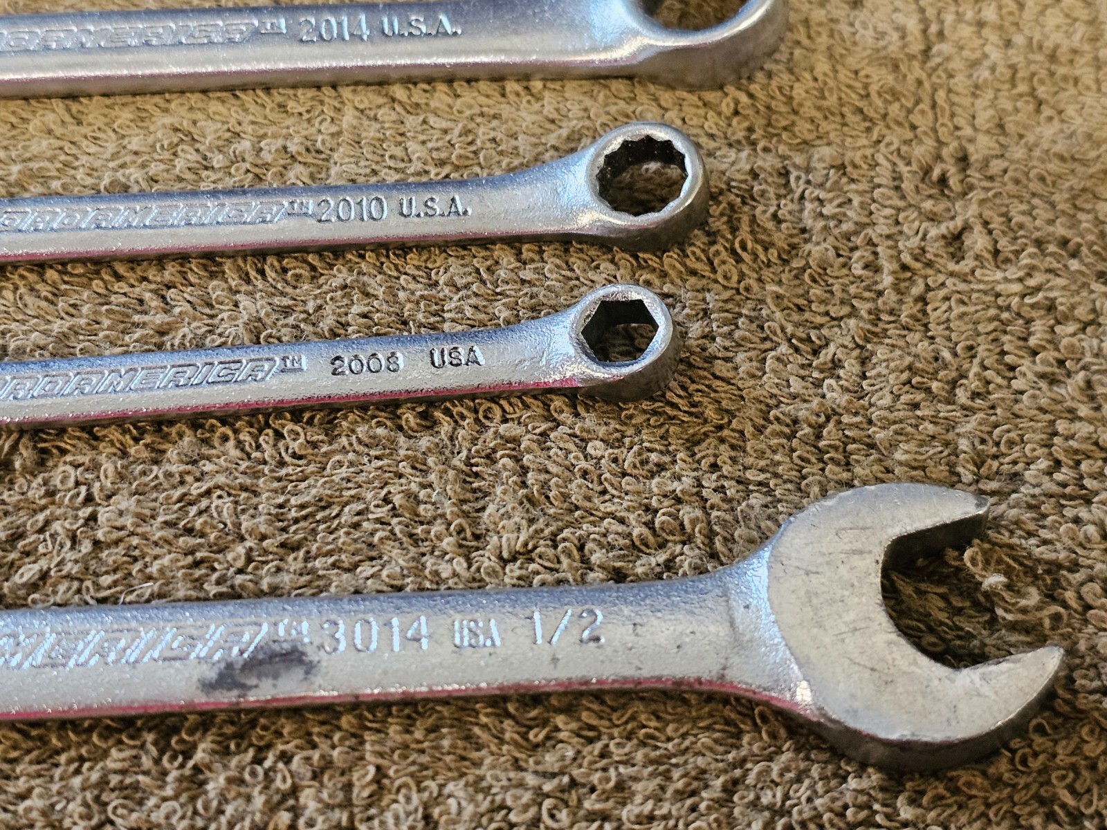 7 Pro America Combination Wrench Set Sae 13/16 9/16 7/16 5/16 1/4 1/2 7/16″ USA