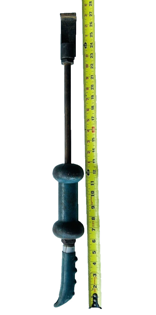 Vintage Heavy Duty Industrial Slide Hammer Approx. 27″ Long / 7.75 Lbs