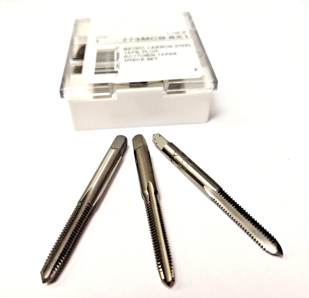 M6 x 1.0 Tap Set A1 469-0100 3PC Carbon Steel Taper Plug Bottom 6MM RH