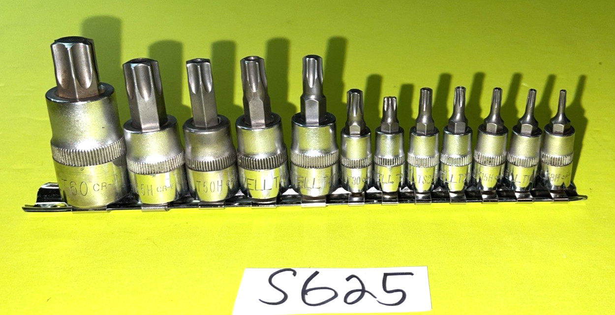 CORNWELL TOOLS 12 PIECE MULTI DRIVE TORX BIT SOCKET DRIVER SET TAMPER RESISTANT