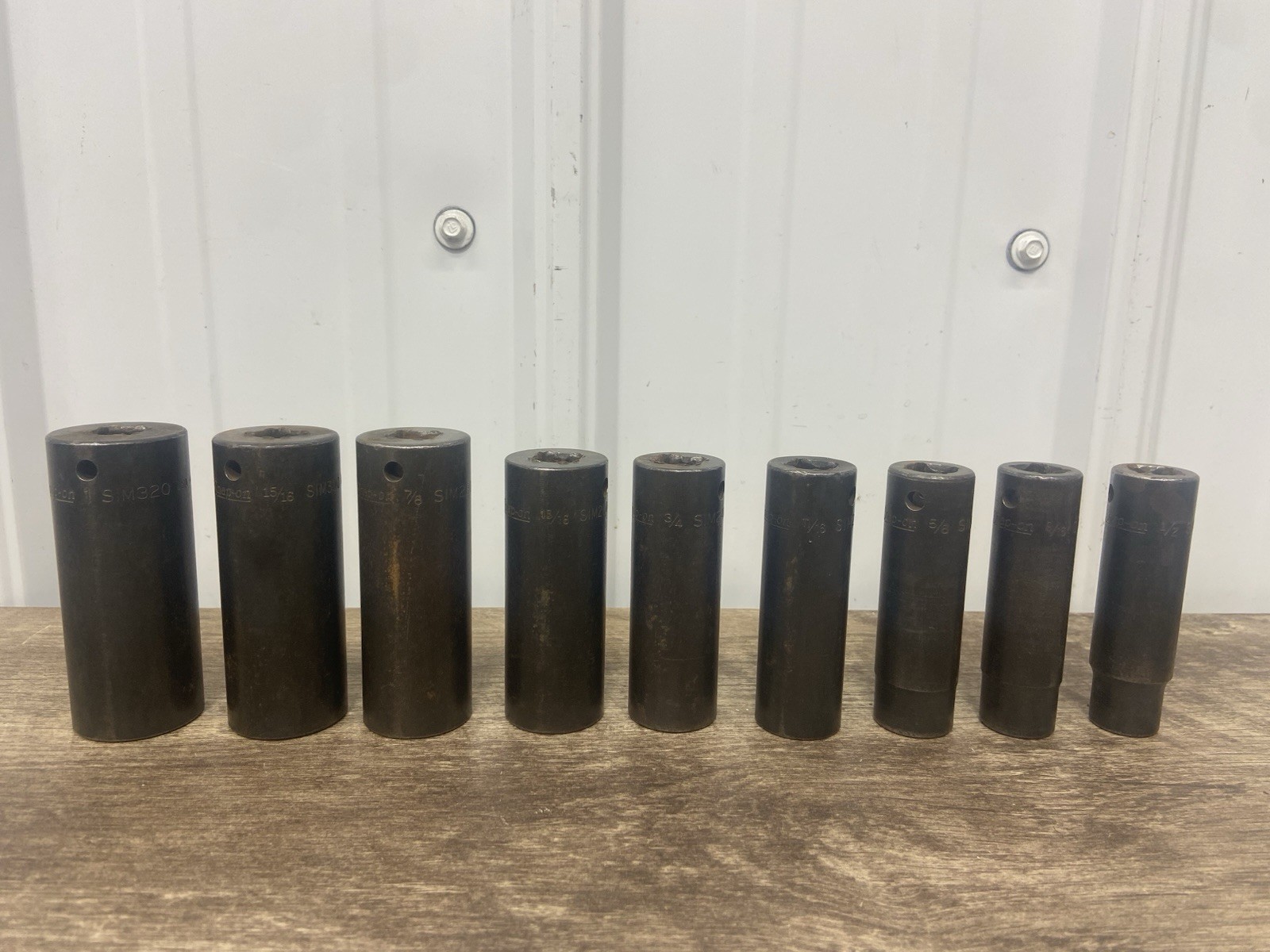Snap-on SIM160 1/2″- SIM320 1″ Deep Impact 9pc SAE Socket Set 1/2″ Drive 6 pt