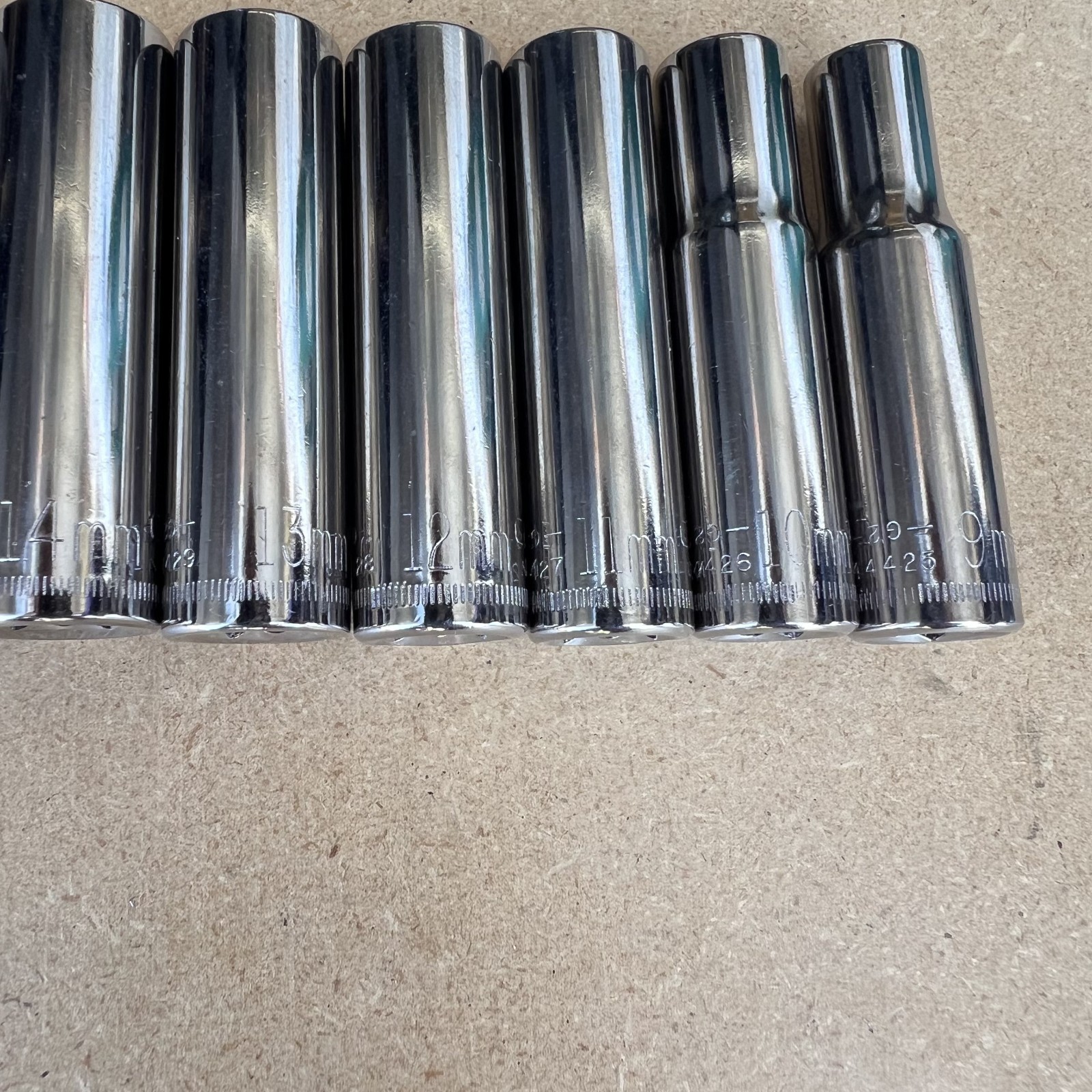 Craftsman 3/8″ Drive 11 Pc Metric Deep Socket Set 9mm-19mm 6 Pt -G2- USA NOS