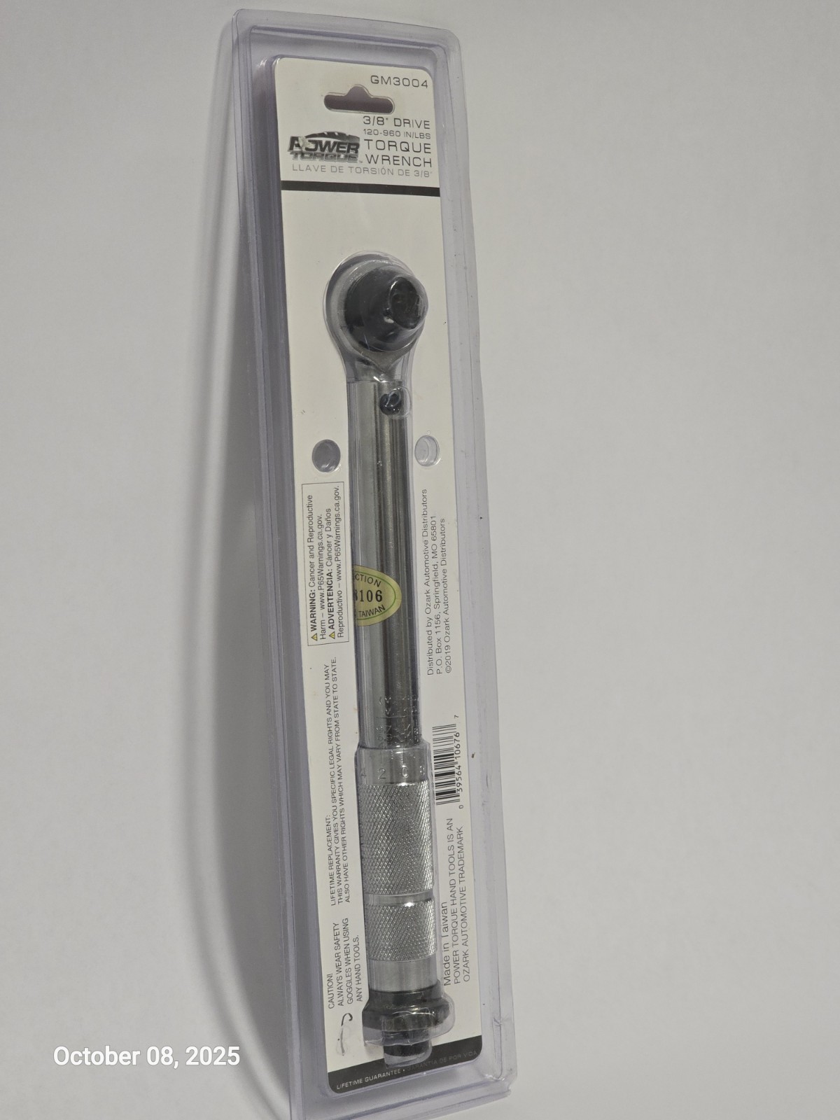 TORQUE WRENCH POWER 3/8″ DRIVE GM3004, 039564106767