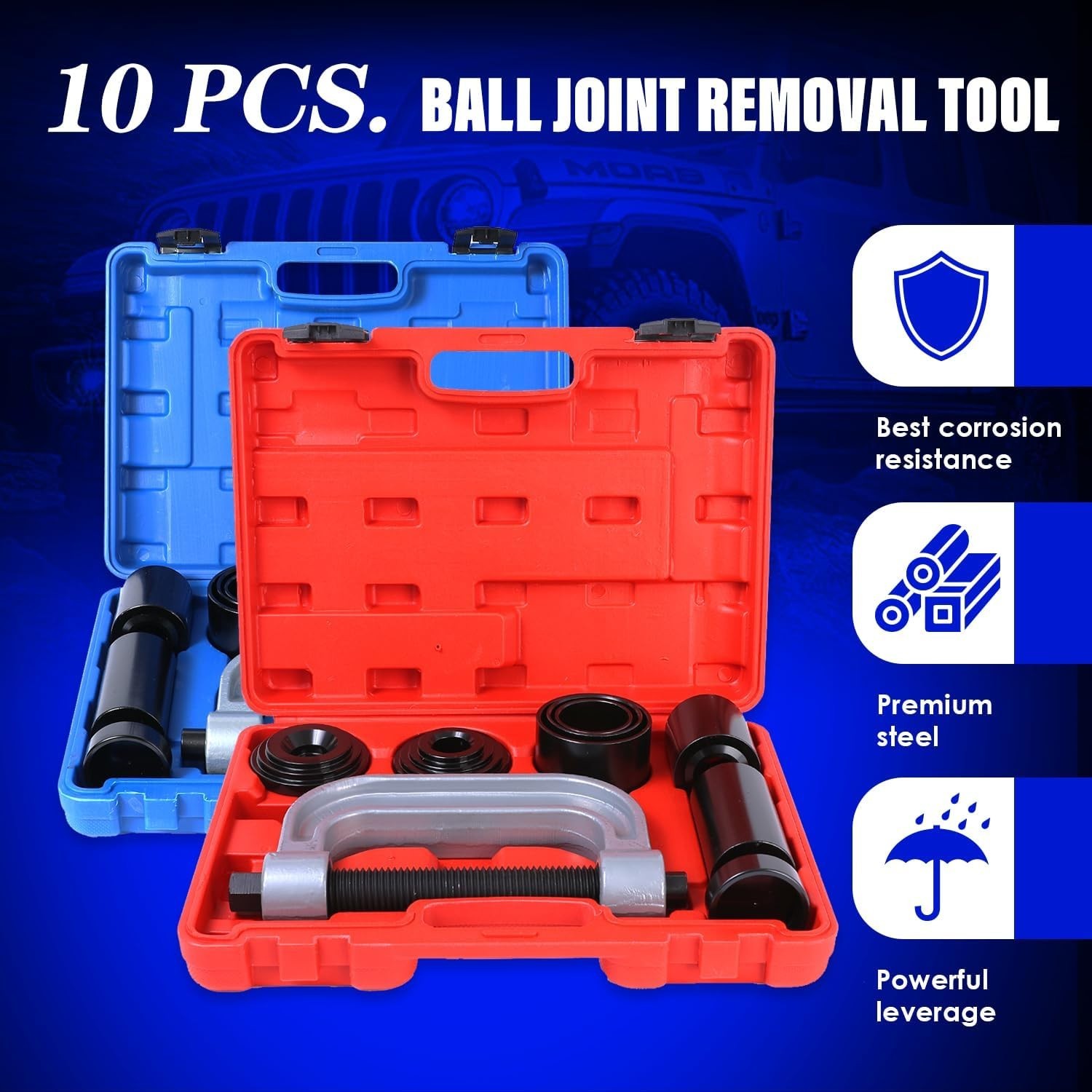 Ball Joint Press Kit 4WD 2WD U Joint Removal Tool Set with Carrying Case
