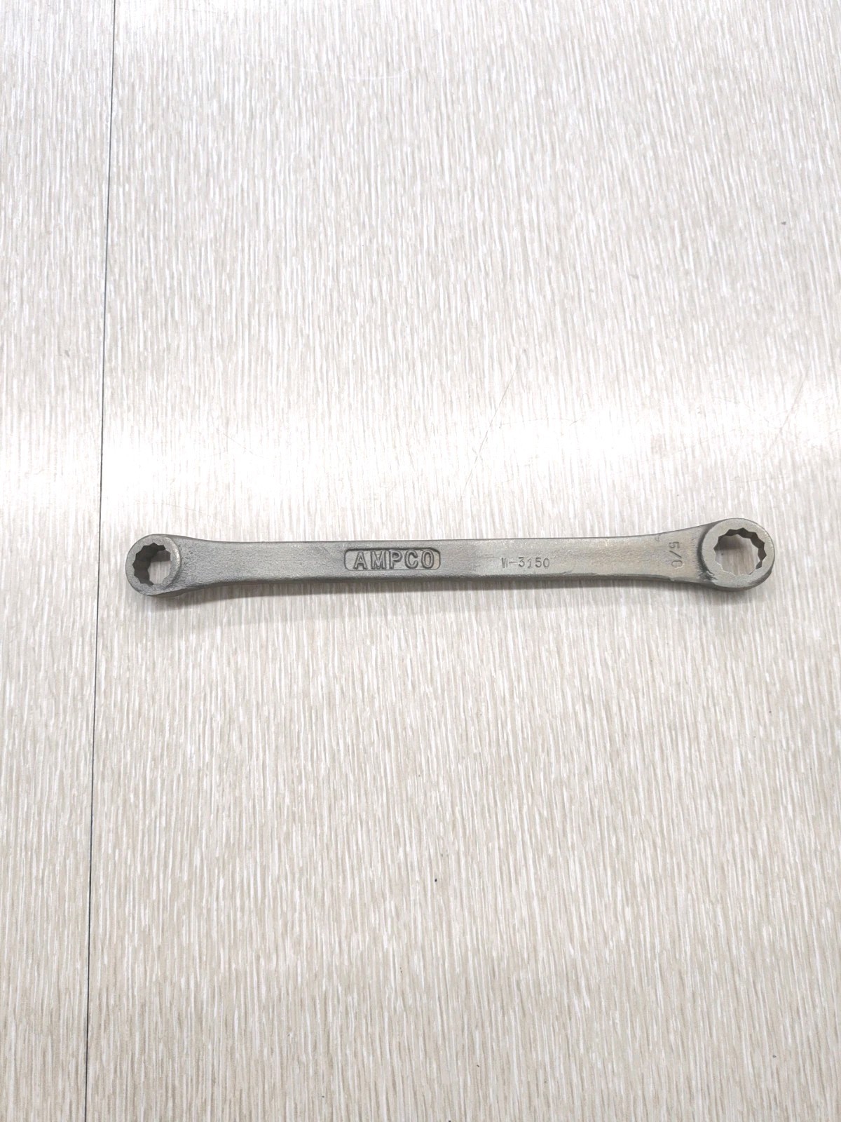 AMPCO W-3150 Box End Wrench: Natural, 9/16 in_5/8 in Head Size