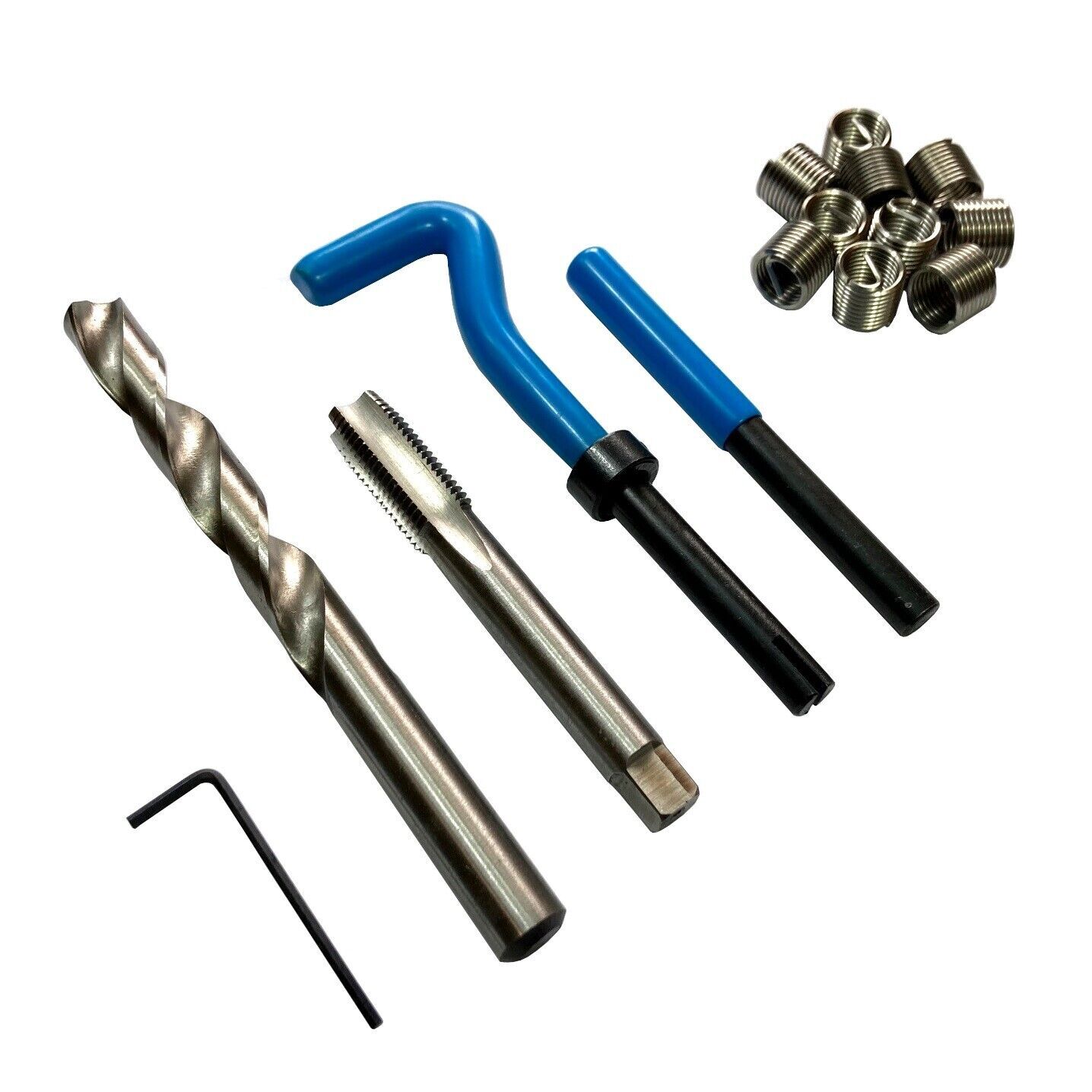 M12 X 1.5 THREAD REPAIR KIT 15 PIECE HELICOIL 12MM DAMAGED THREADS DRILL BIT KIT