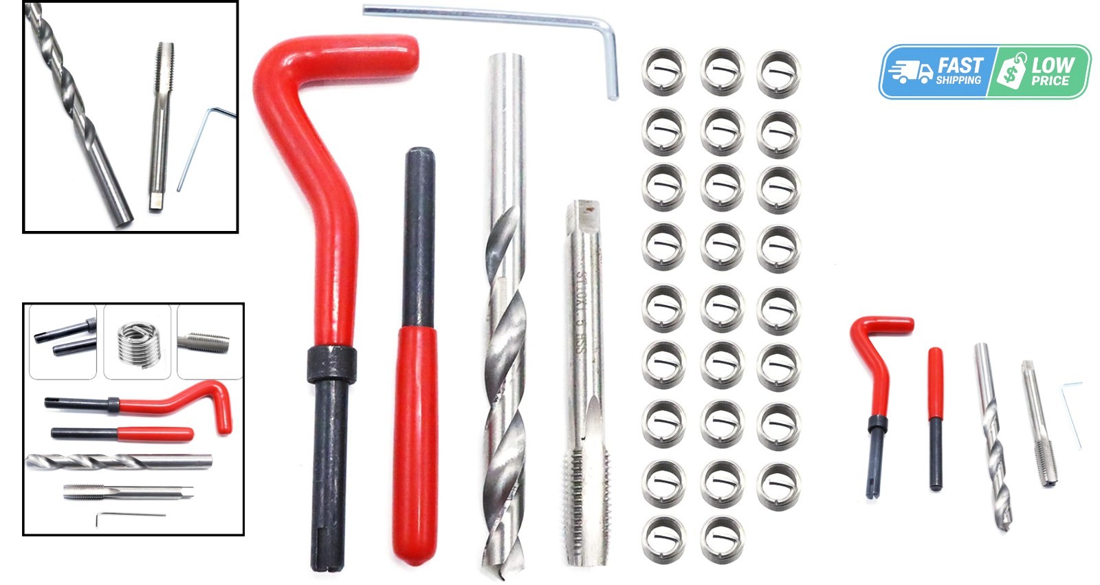 Industrial-Grade 30PCS Stainless Steel Thread Insert Toolbox for All Repairs