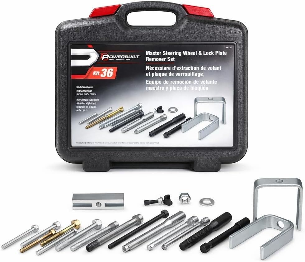 Steering Wheel Removal Kit with Lock Plate Puller and Durable Storage Case