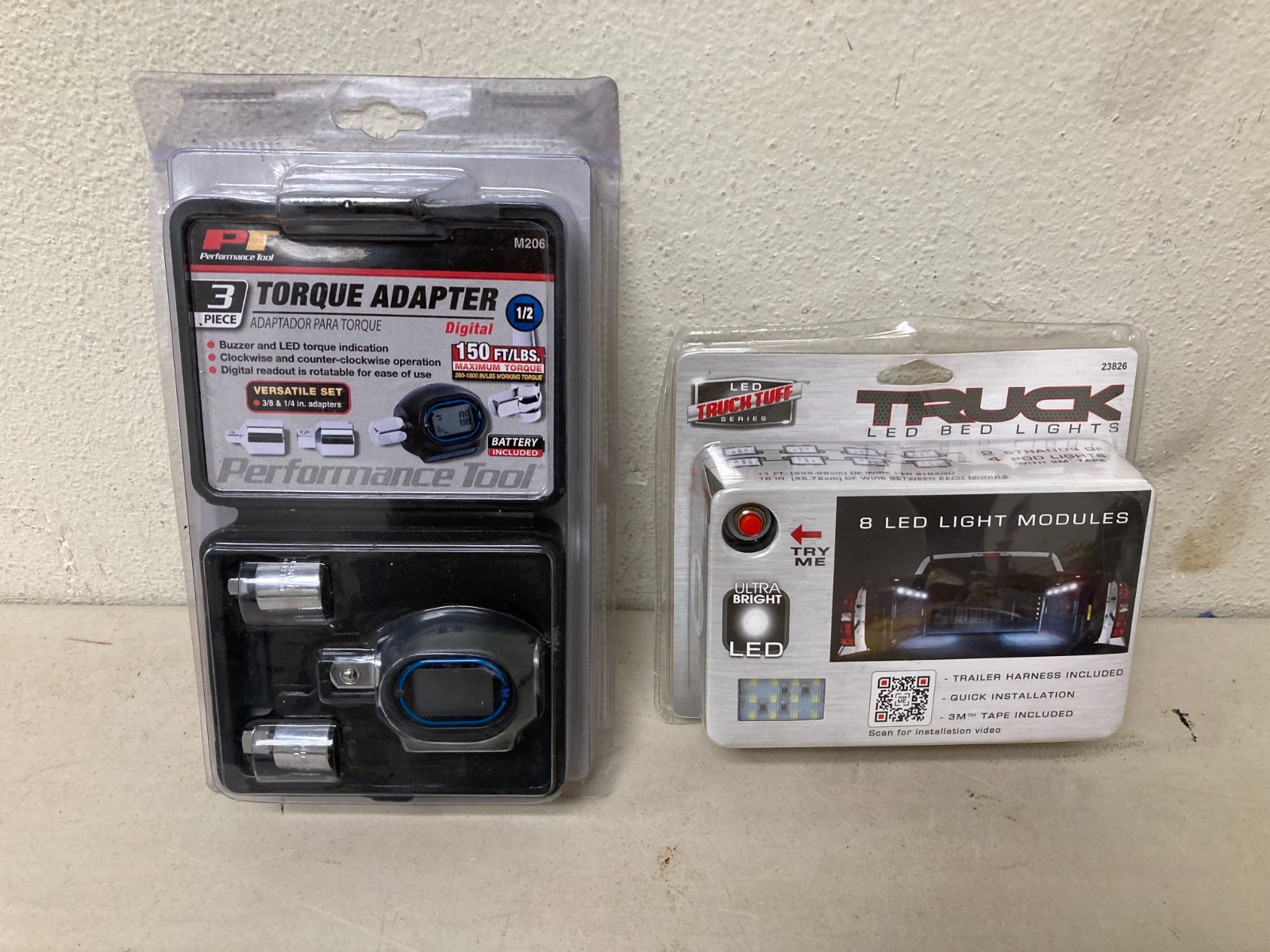 Lot Performance Tool M206 Digital Torque Adapter + Truck Bed LED Light Kit