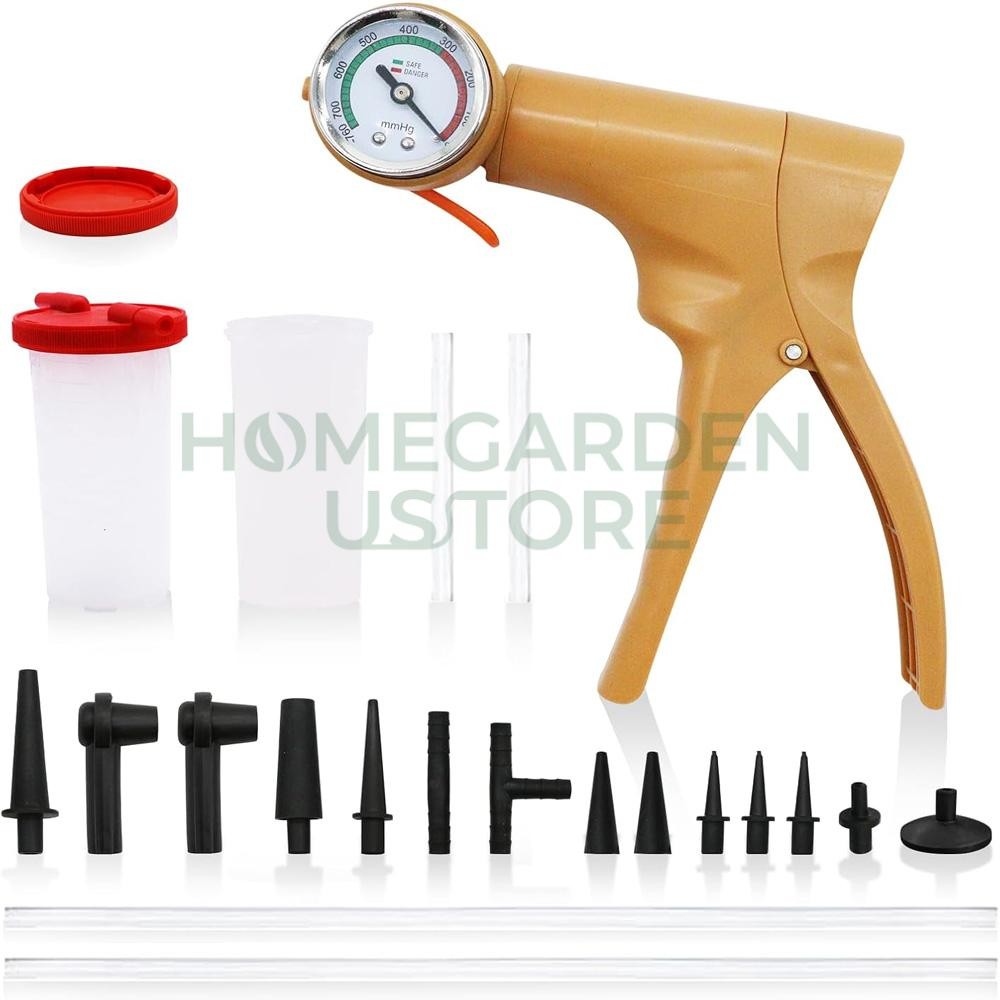 Hand Held Vacuum Pressure Pump Tester Set Brake Fluid Bleeder Bleeding Kit + Box