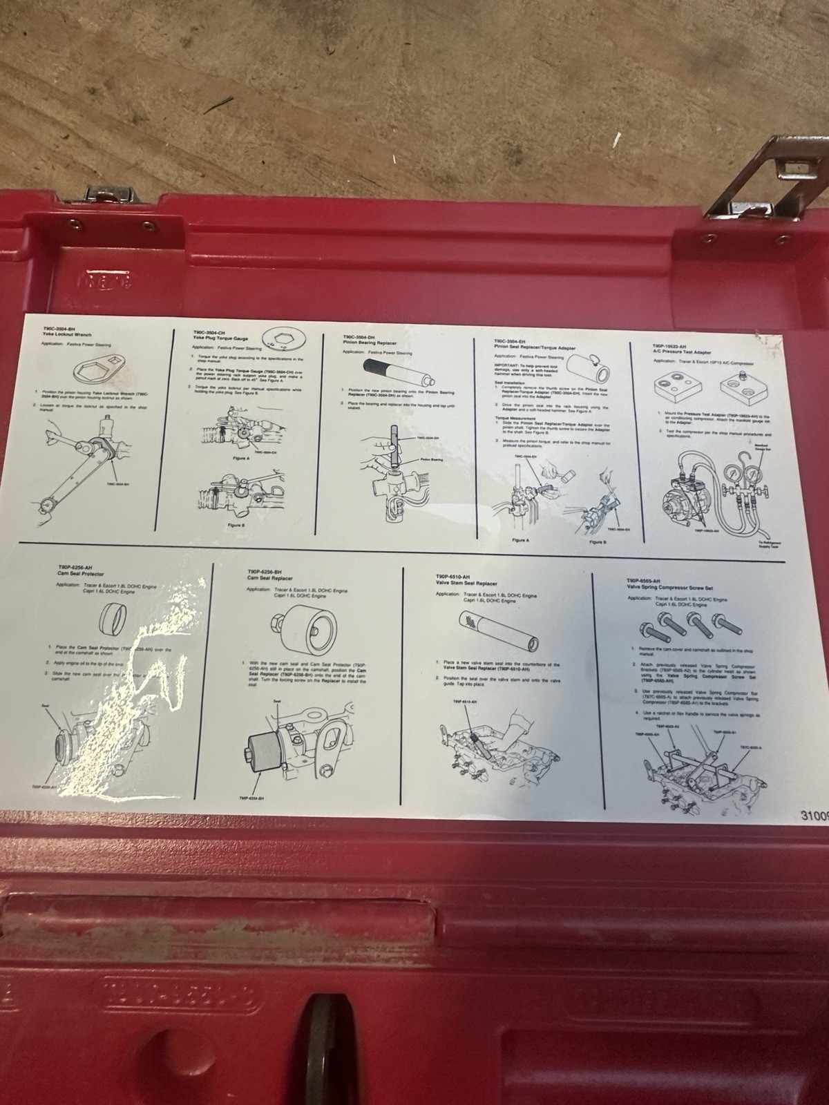 Ford Rotunda Essential Service Tool Set T90P-1000-FH/FLH/FLMH Incomplete