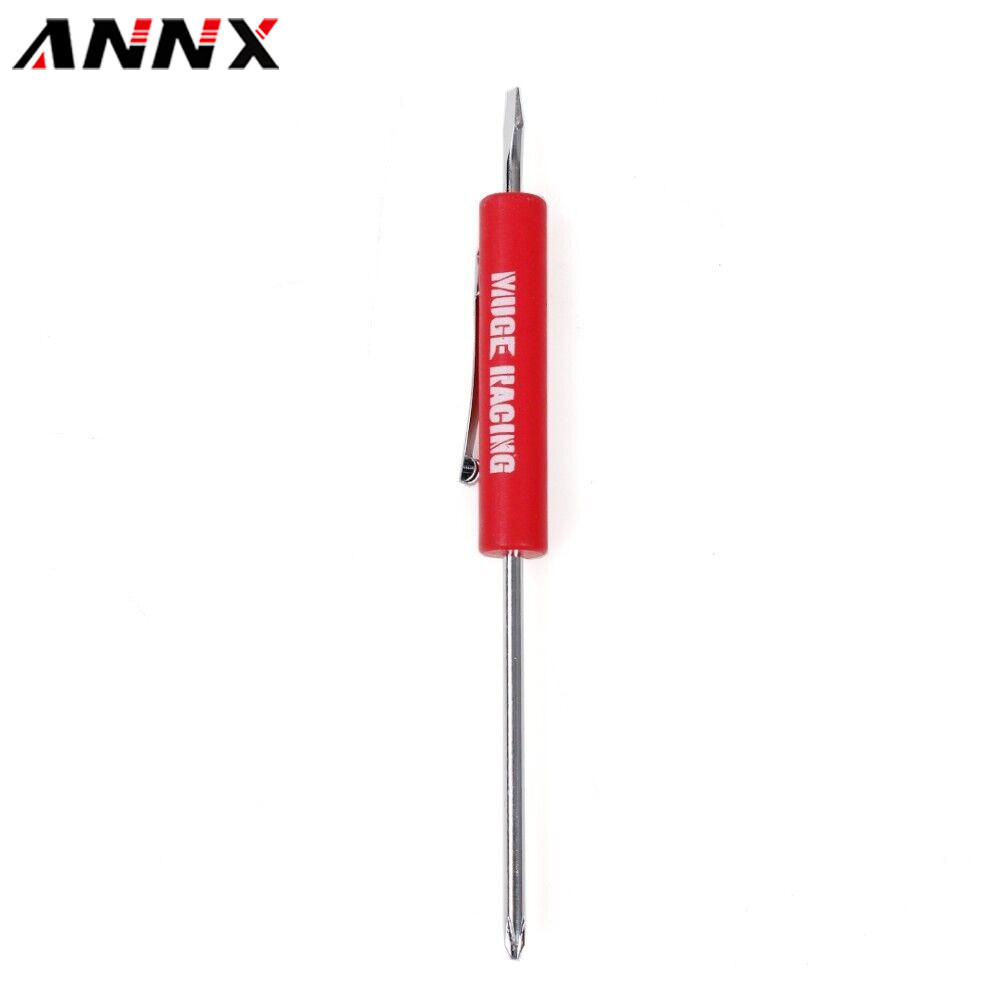 US Mini Pocket Screwdriver Flat Tip w/ Magnet and Clip Phillips Slotted Flat