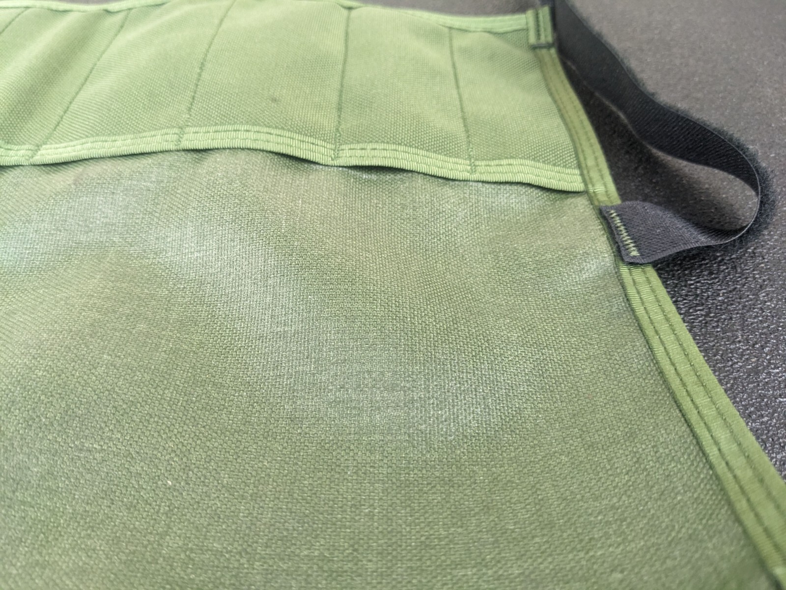 #bk370 NEW Canvas Roll Roll-Up Tool Roll for Punch and Chisels Military Green