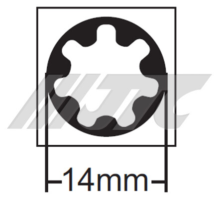 JTC-6828 AUDI A5 A6L Q7 BRAKE CALIPER SOCKET (14mm/7PT); 1/2″ DR 14MM 7PT L:50MM