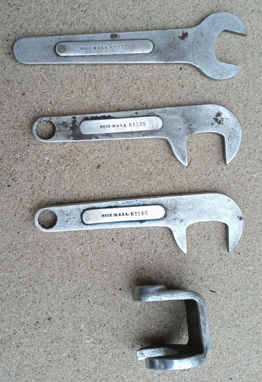 Lot of Four (4) Owatonna Tool Co OTC Used Wrenches #579 #580 #432 and #433
