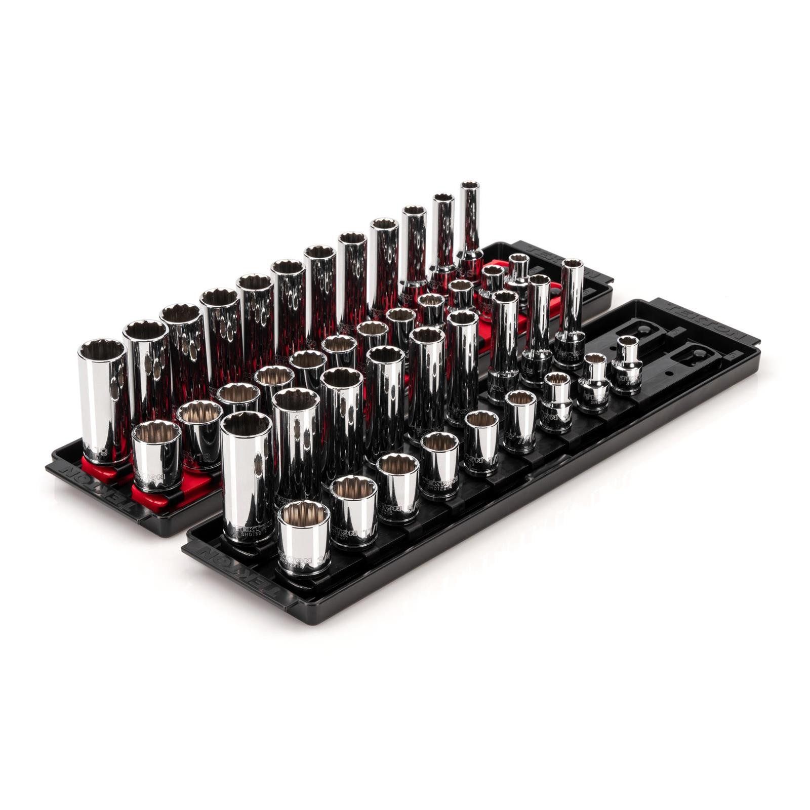Tekton SHD91219 3/8″ Drive 12-Point Socket Set, 42-Piece