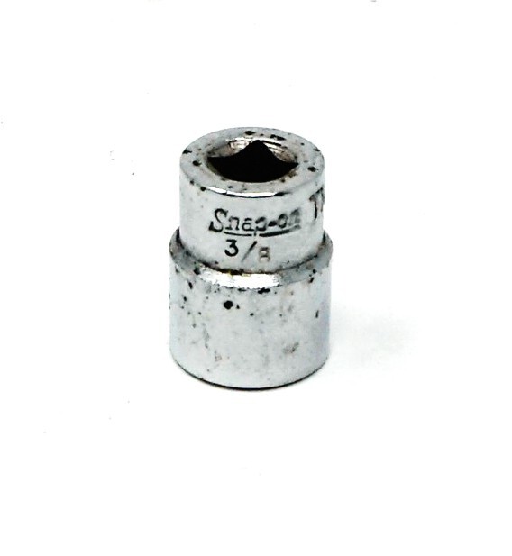 Vintage Snap-On USA [TM412] 3/8″ SAE 1/4″-Drive 8-Point Chrome Socket
