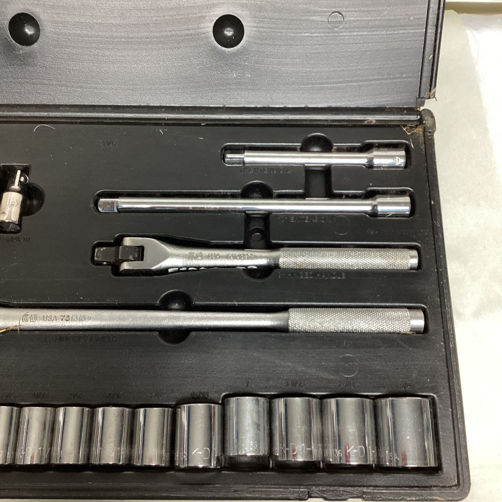 K-D Tools USA 1/2″ Drive Socket Set Ratchet Extensions Breaker Bars 20 pc