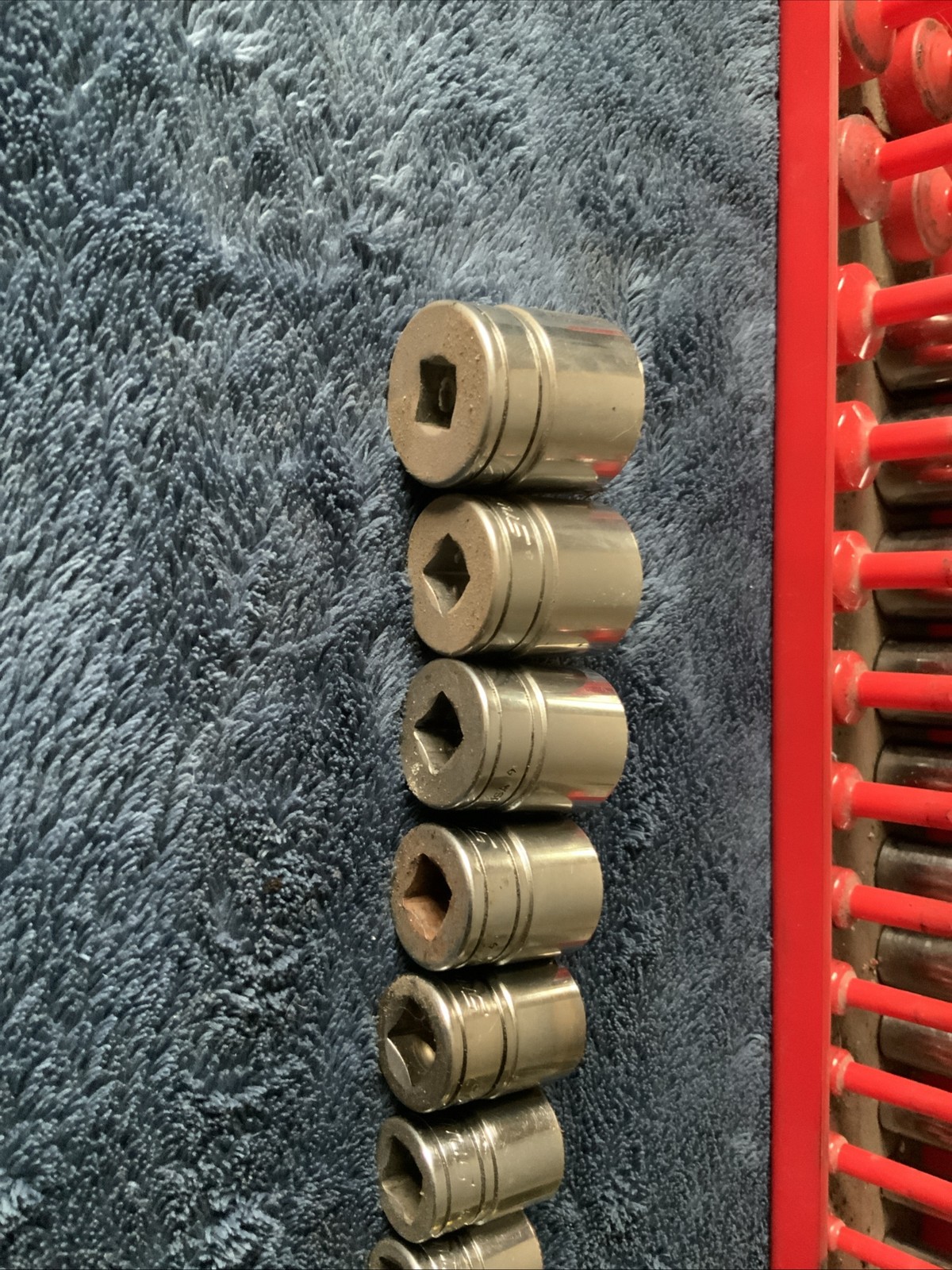 Snap On 3/8” Drive Deep And Shallow Socket Set, Sae, 6pt…..see Pics For Sizes….