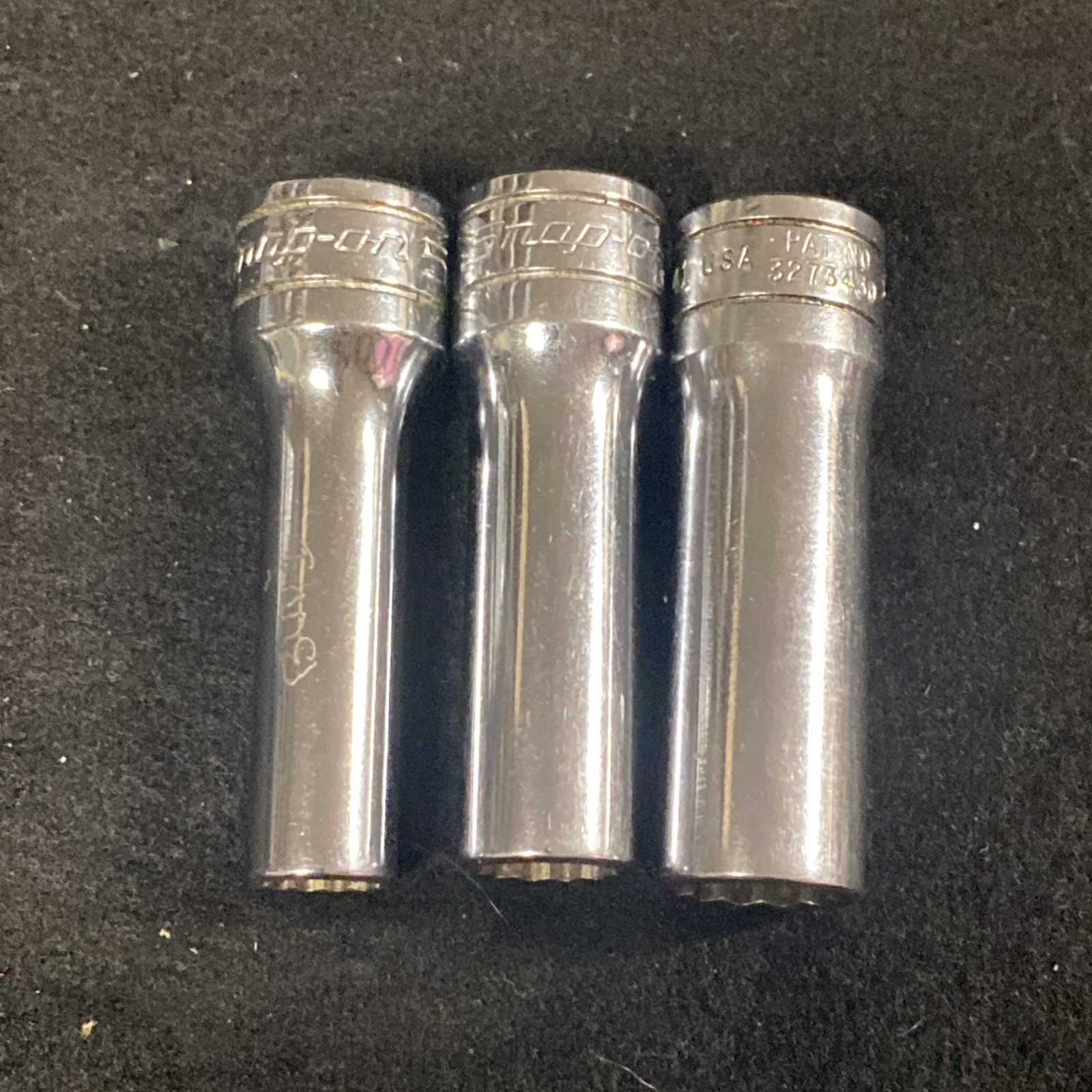 Snap-On 3/8” Drive 12 Point Deep Sockets SF101 SF121 SF141 3PC