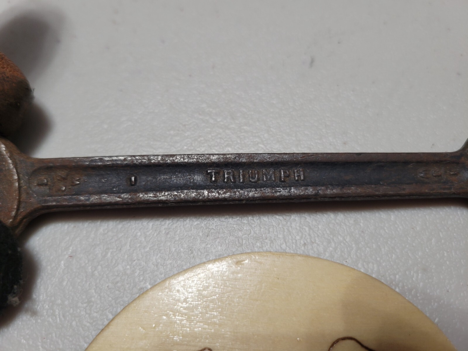 Vintage Triumph 5/32″ W and 1/8″ W Open End Wrench Made in England Whitworth
