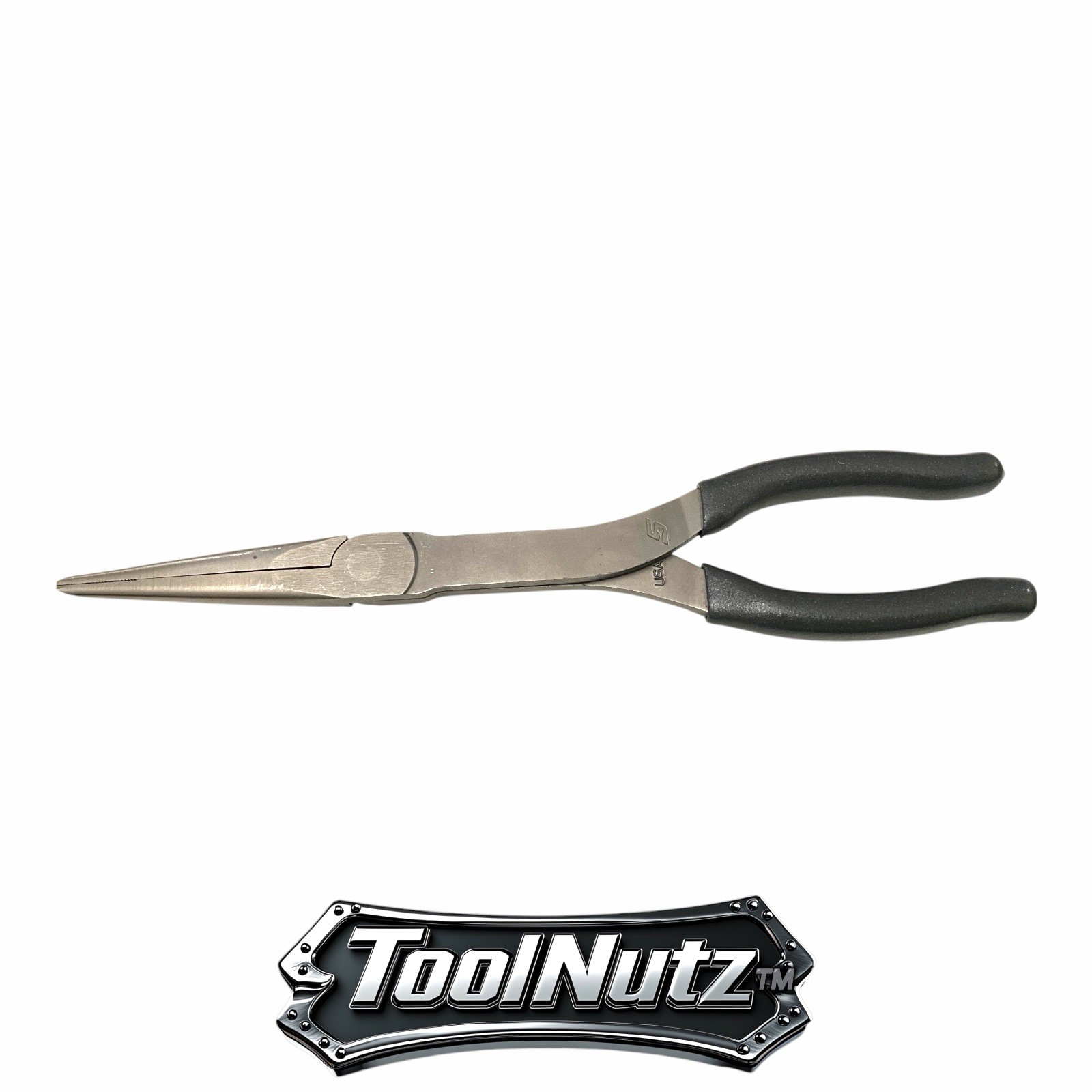 Snap-on Tools NEW 911ACFDT 11″in. GRAY Soft Grip Rounded Jaw Needle Nose Pliers