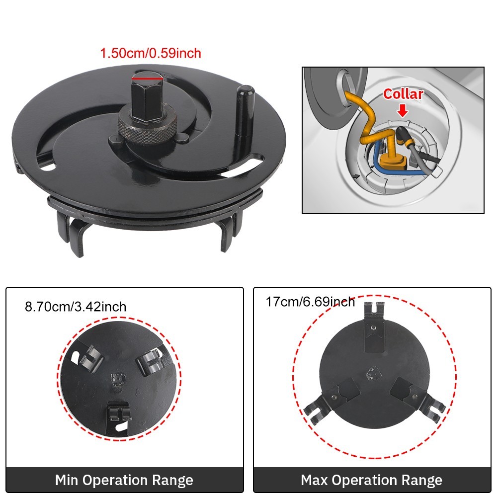 87-170mm Adjustable Self-Tightening Wrench for Car Tank Floating Rings