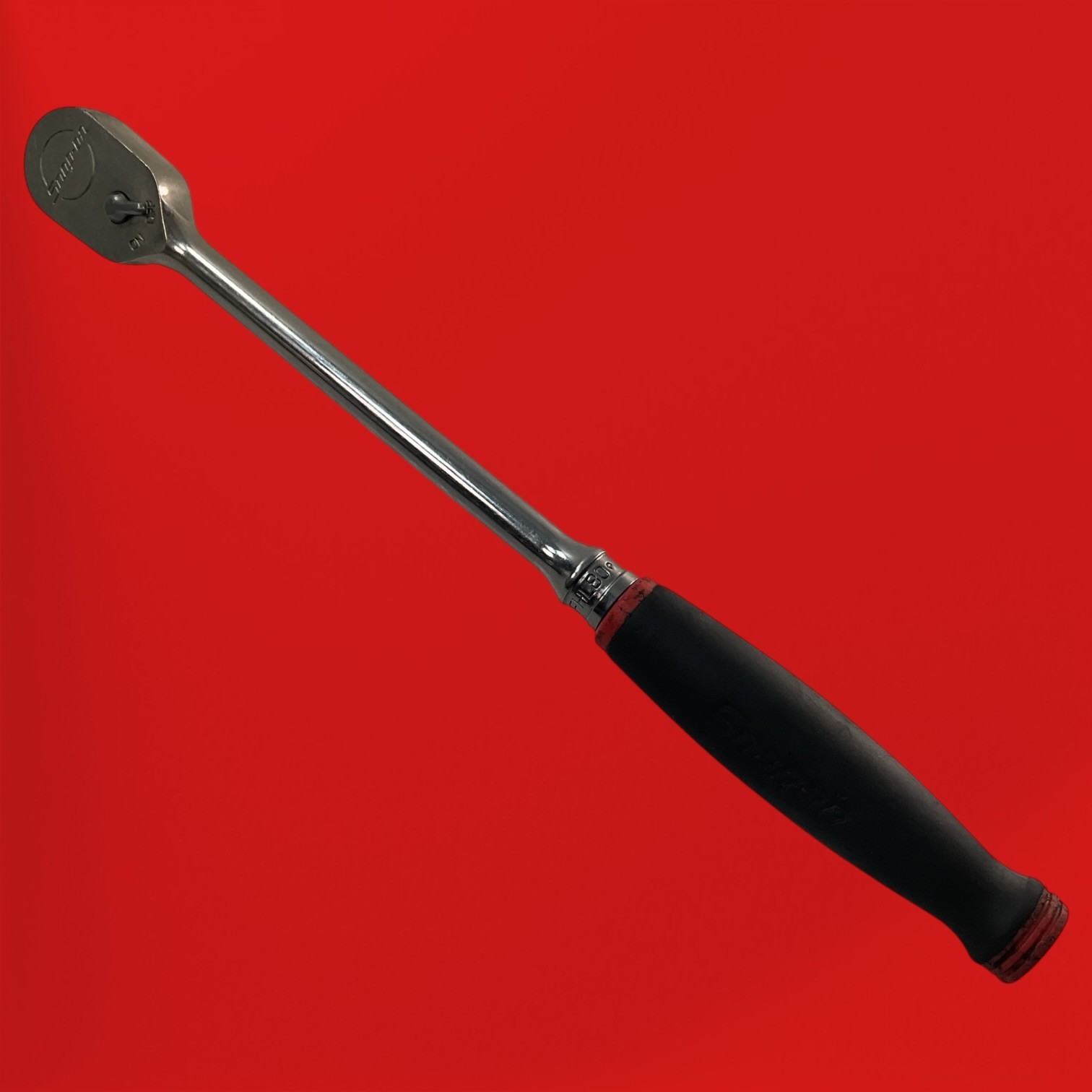 Snap-on Ratchet 3/8″ Drive FHL80 Sold As Pictured Mechanic Tool Red Soft Grip US