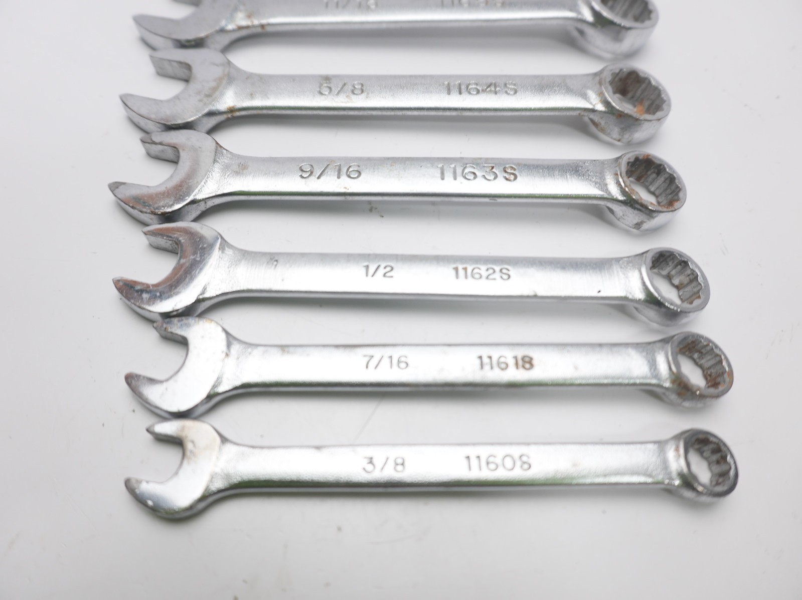 Williams Superrench Short Stubby Combination Wrench 7 pc Set 12 pt USA 3/8″-3/4″