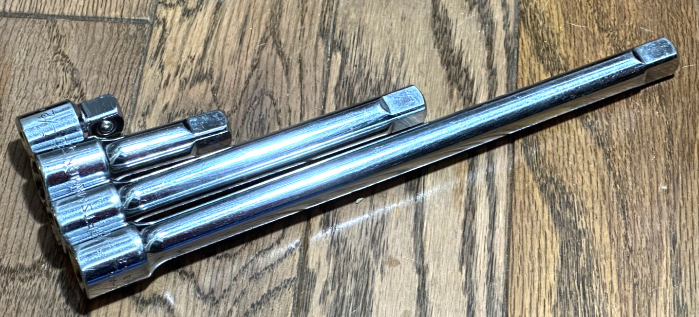 Craftsman Tools 1/2″ Drive 1.5” 3″ 6″ 10″ Long Socket Ratchet Extension Lot Set