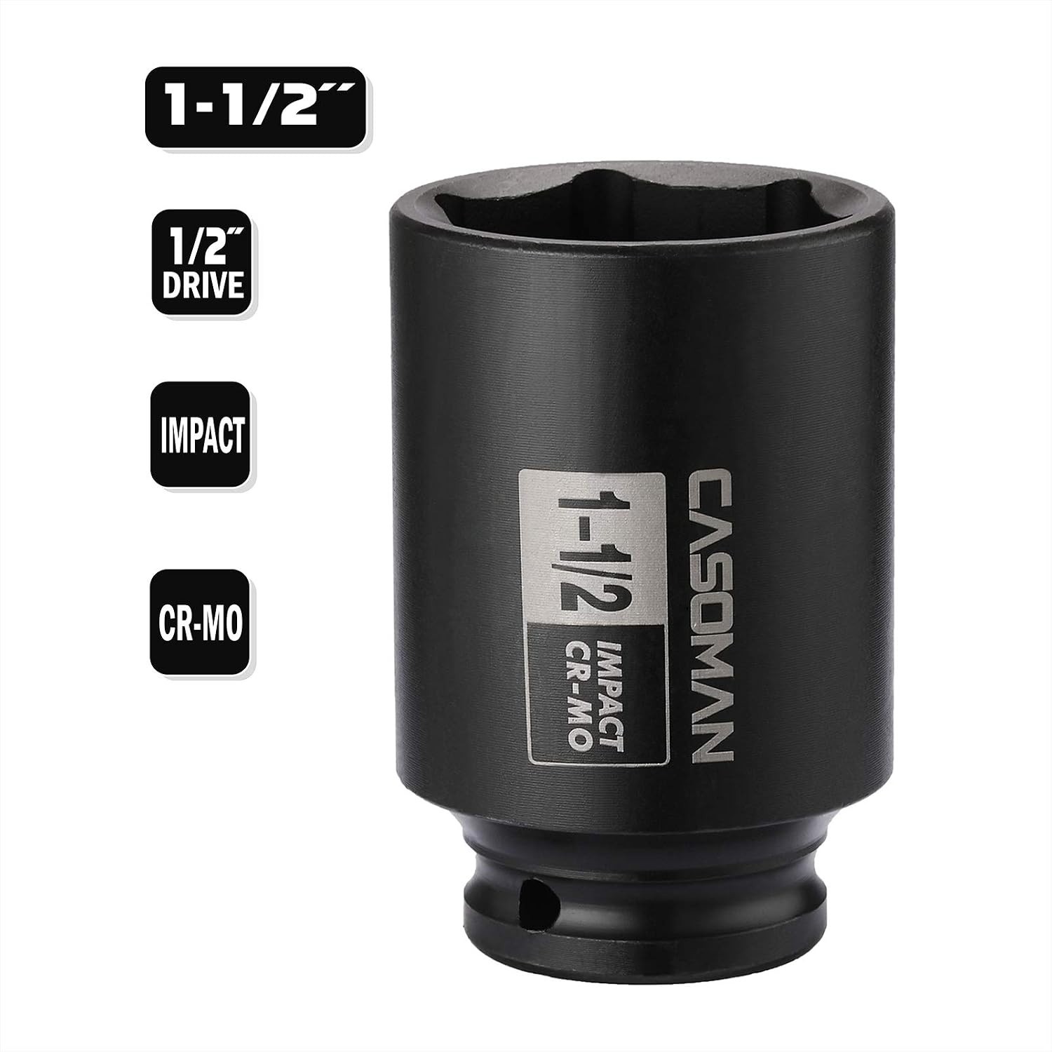 Corrosion-Resistant 1/2″ Drive Deep Impact Socket for Efficient Axle Nut Service