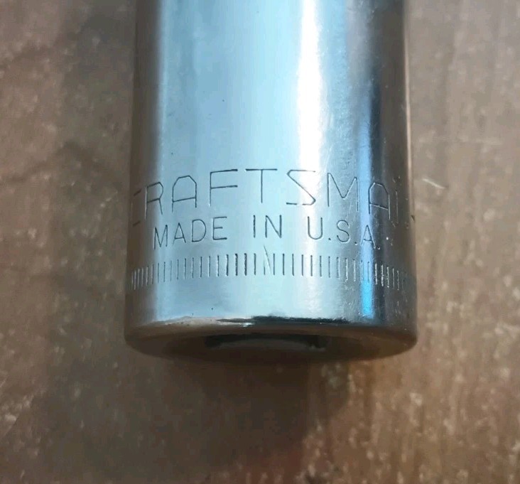 Craftsman 22mm Deep Socket 1/2″ Drive 12 Point G Series 44448 Made in USA